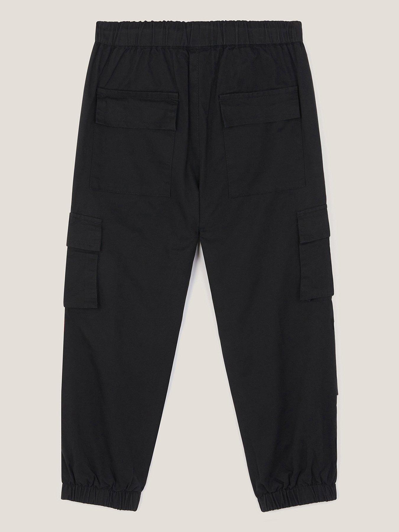 Image 2 of 3 of Monsoon Boys Lined Cargo Trousers - Black