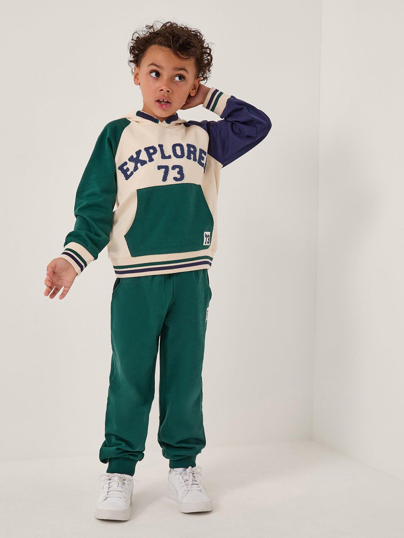 Monsoon Boys Hooded Sweat Set - Green