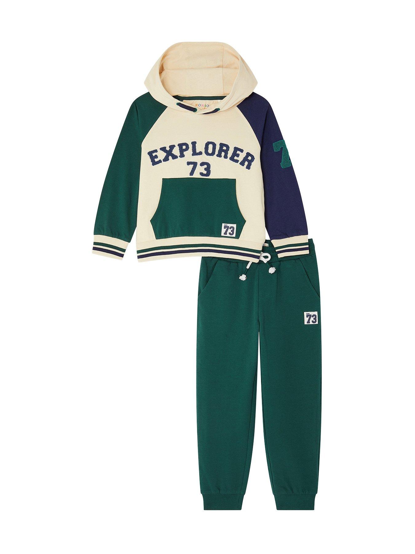 undefined Boys Hooded Sweat Set - Green