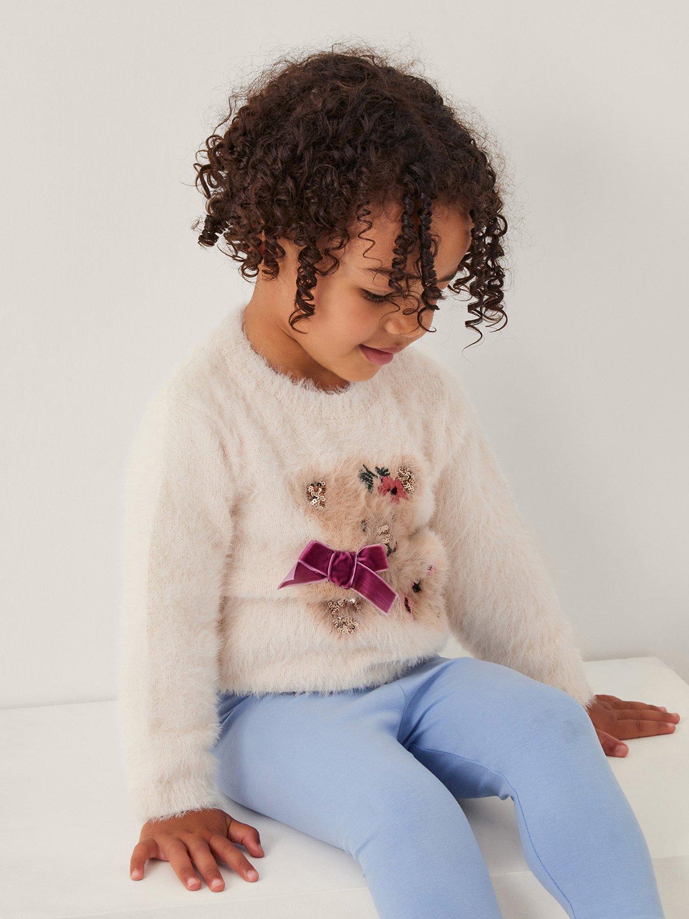undefined Baby Girls Bear Jumper - Light Cream