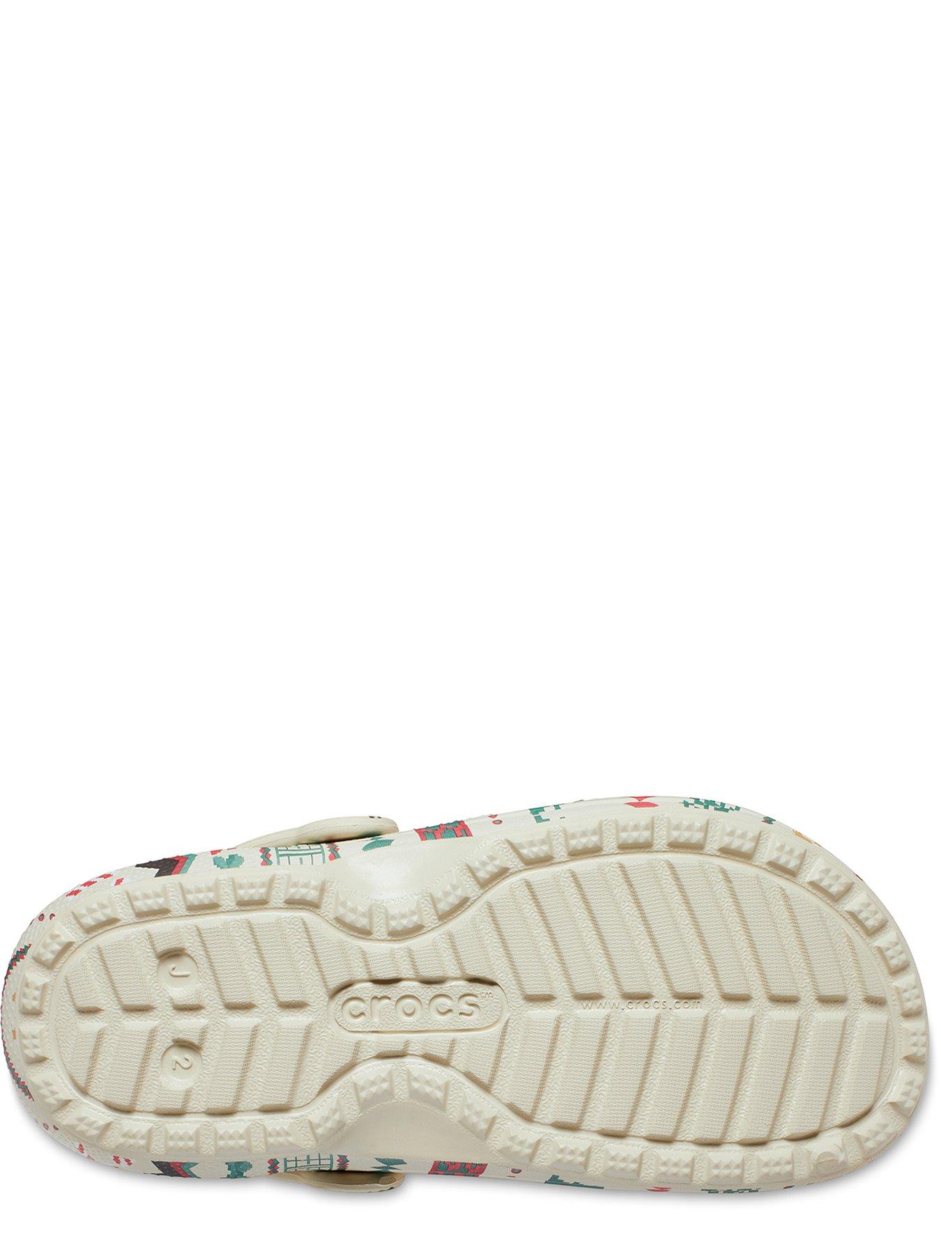  image of crocs-classic-lined-fair-isle-clog-k-beige