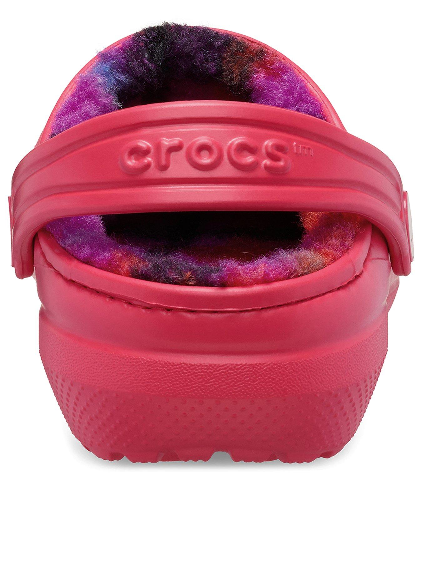 Image 3 of 6 of Crocs Classic Lined Bold Check Clog - Red
