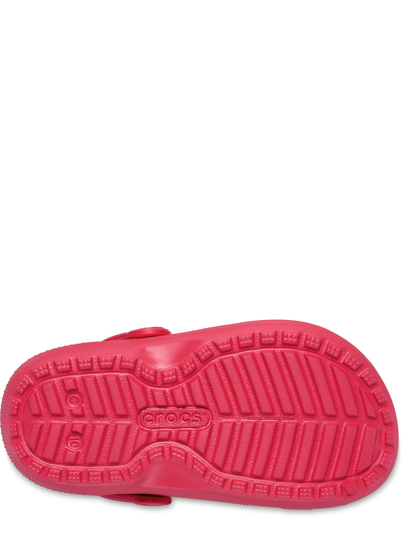 Image 5 of 6 of Crocs Classic Lined Bold Check Clog - Red