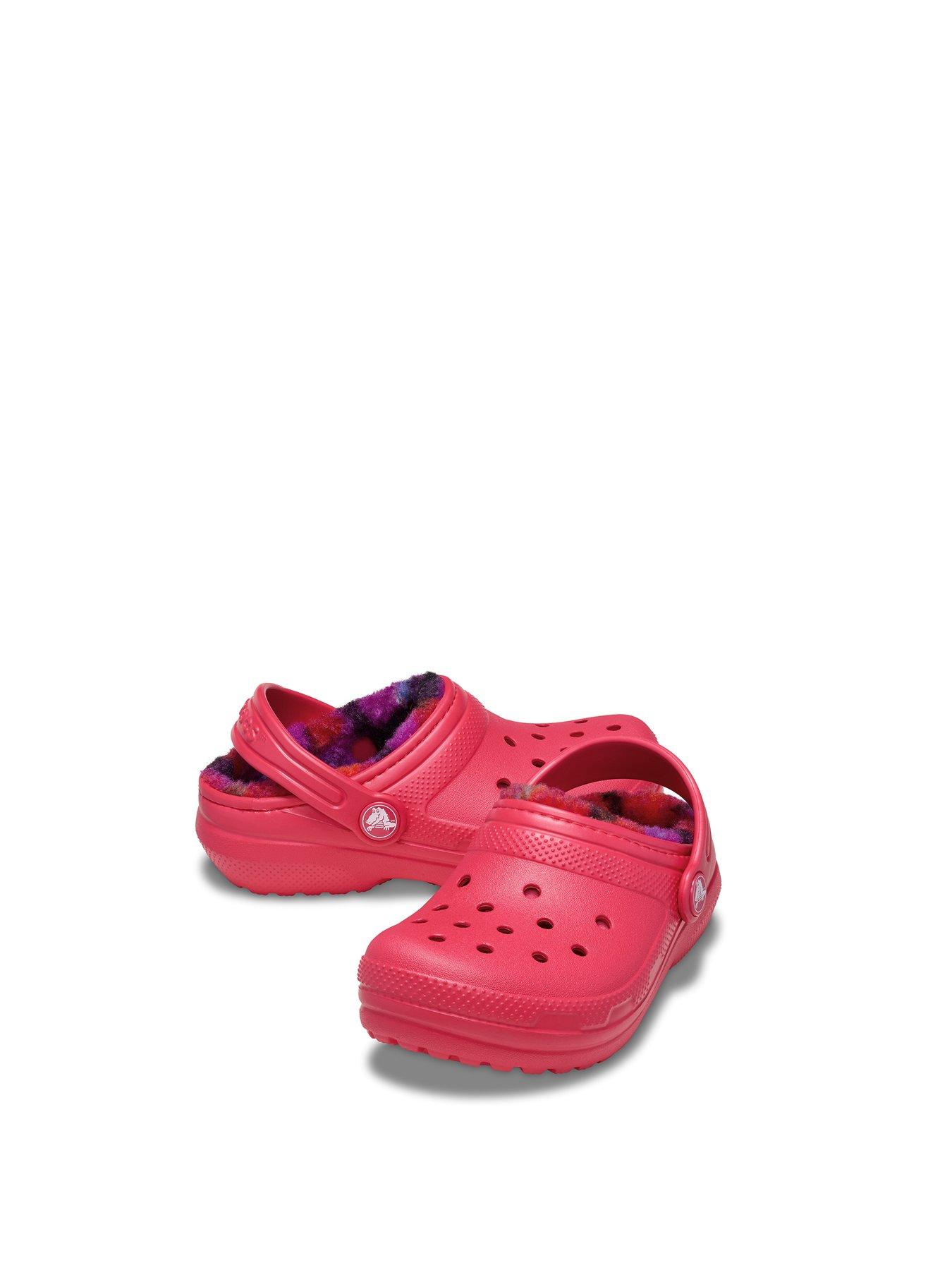 Image 6 of 6 of Crocs Classic Lined Bold Check Clog - Red