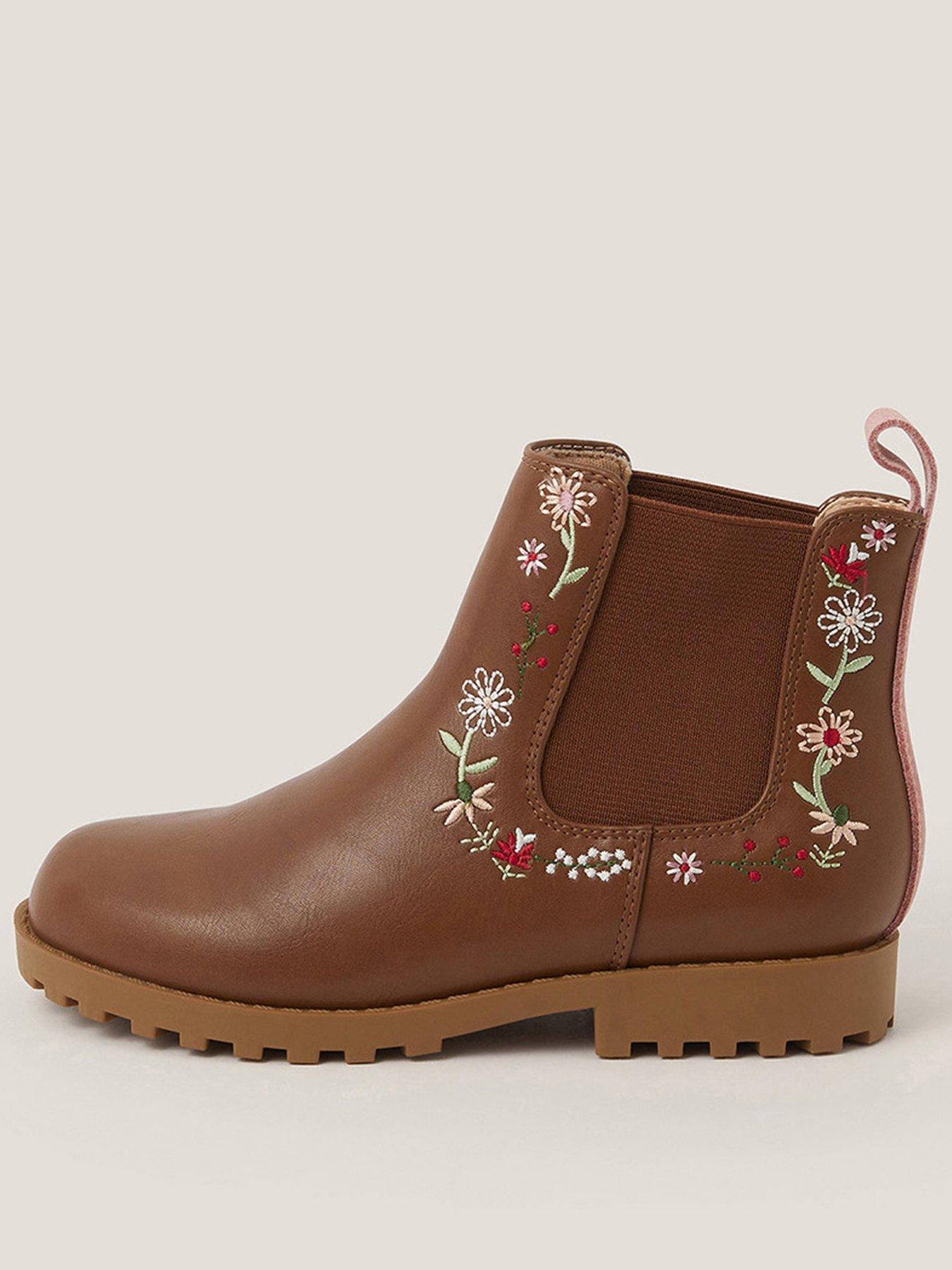 monsoon-girls-flower-embroiderd-boots-brown