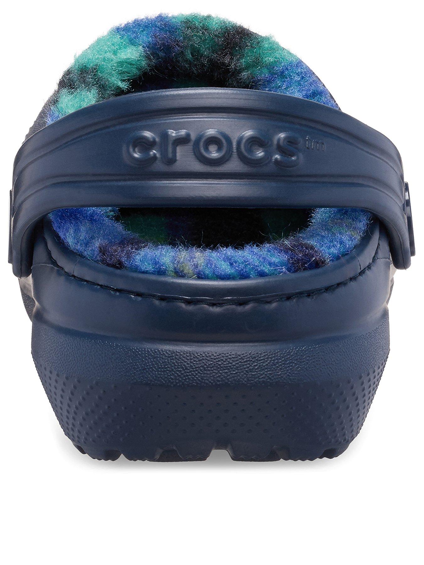  image of crocs-classic-lined-bold-check-clog-blue