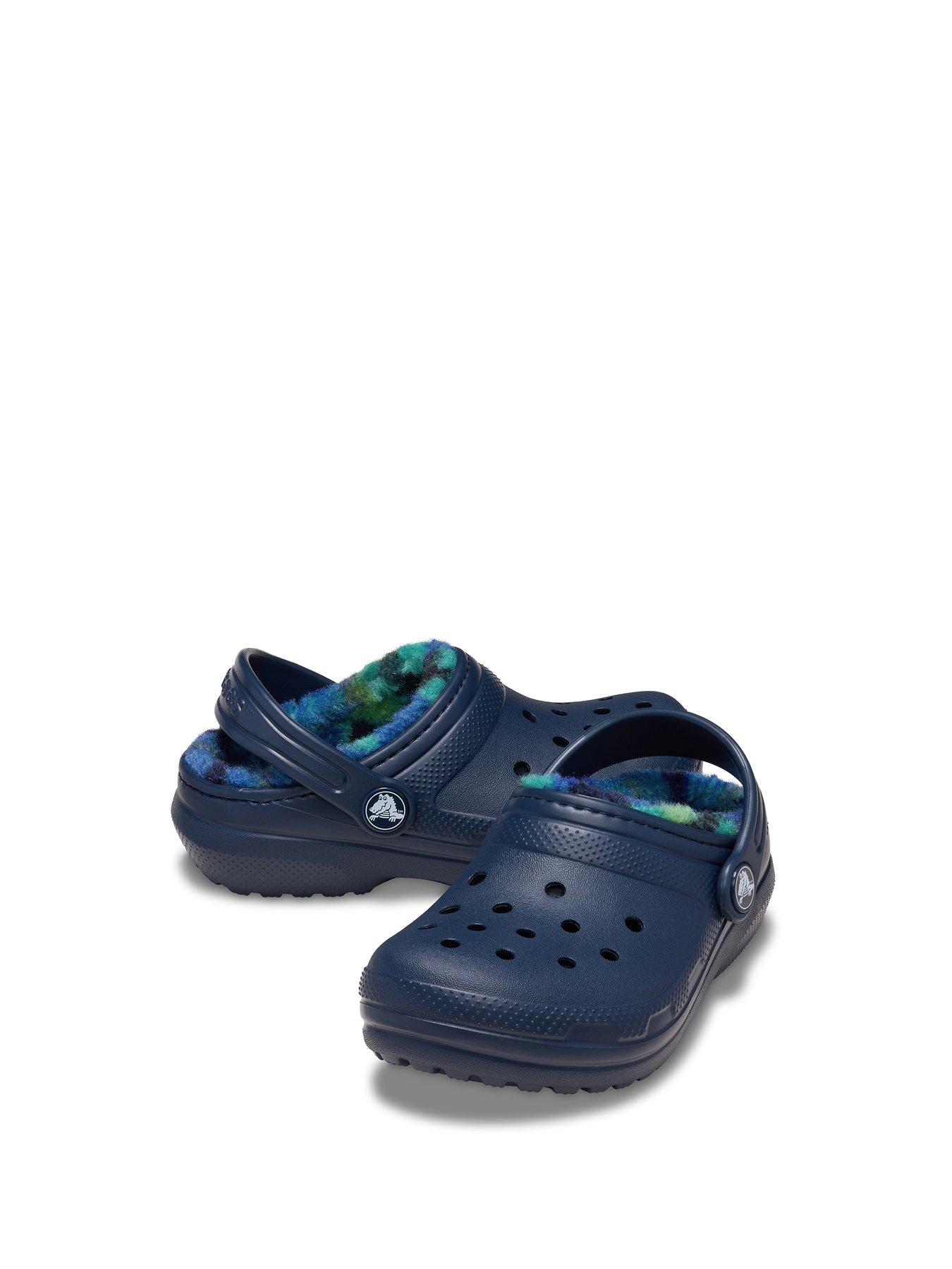  image of crocs-classic-lined-bold-check-clog-blue