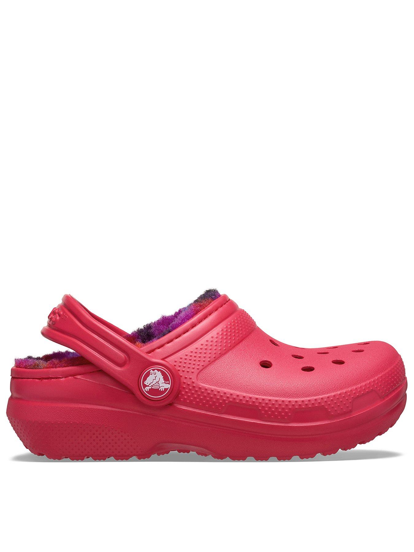 Crocs Classic Lined Bold Check Clogk - Red