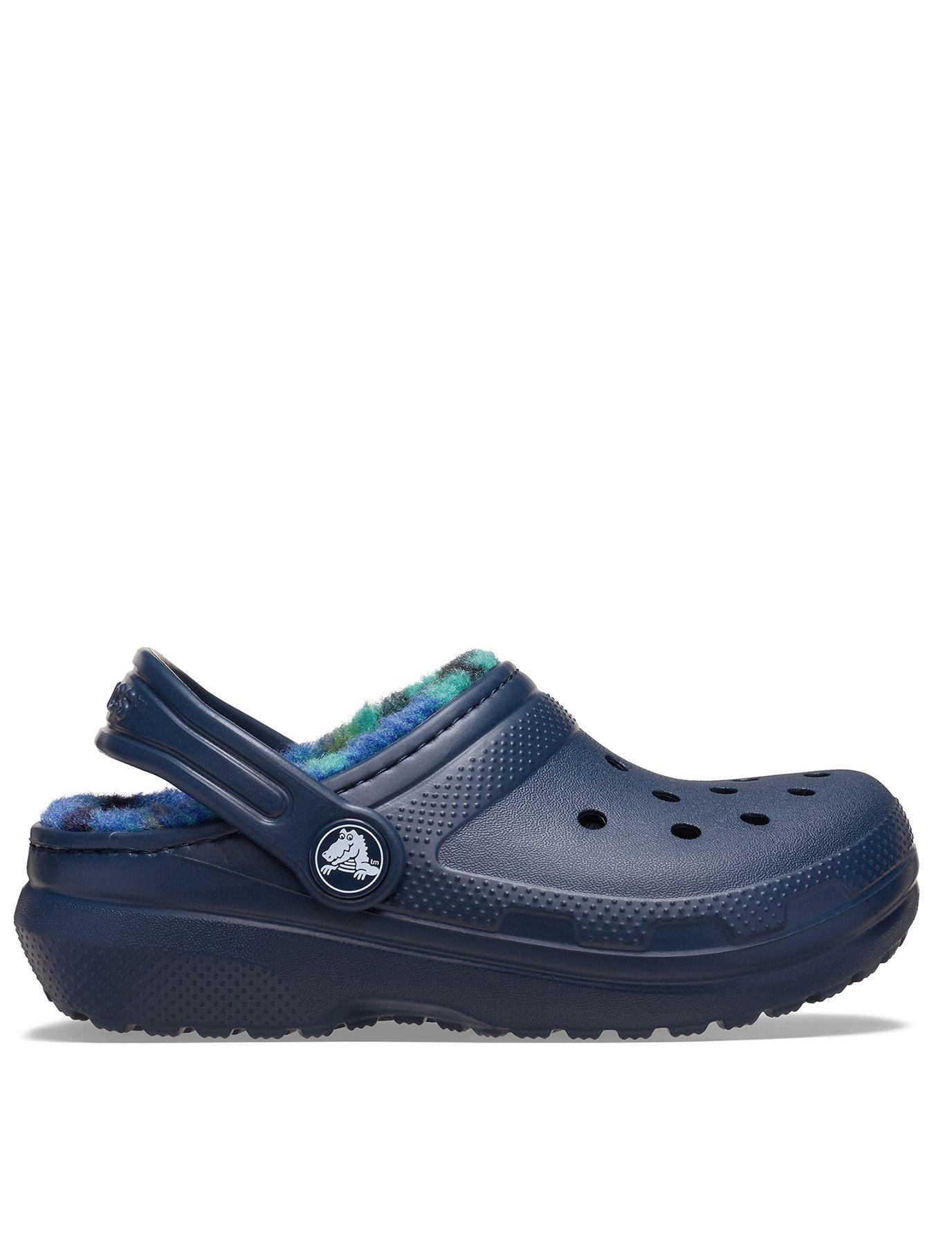Crocs Classic Lined Bold Check Clog - Blue