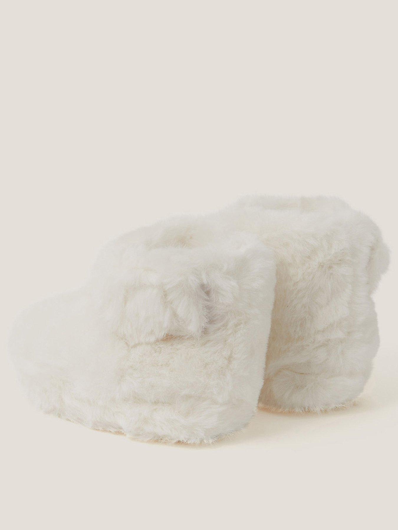Image 3 of 3 of Monsoon Baby Girls Bunny Slipper Bootie - Light Cream