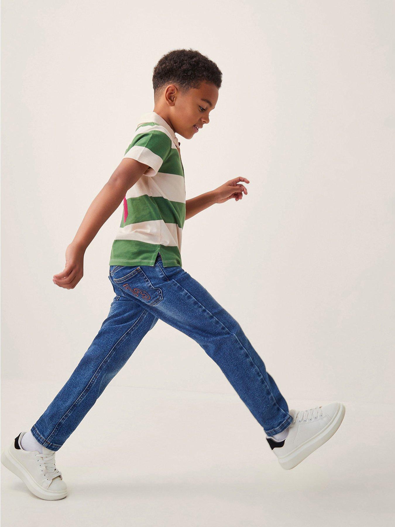 undefined Boys 73 Logo 5 Pocket Jeans - Blue