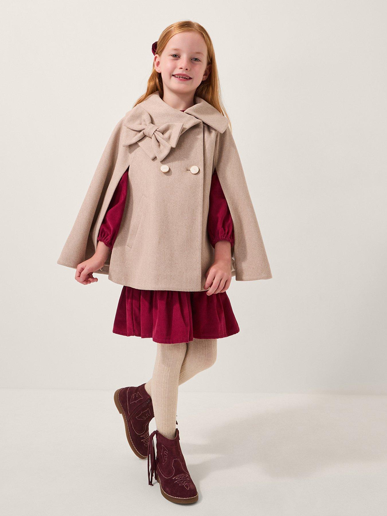 undefined Girls Bow Cape - Beige