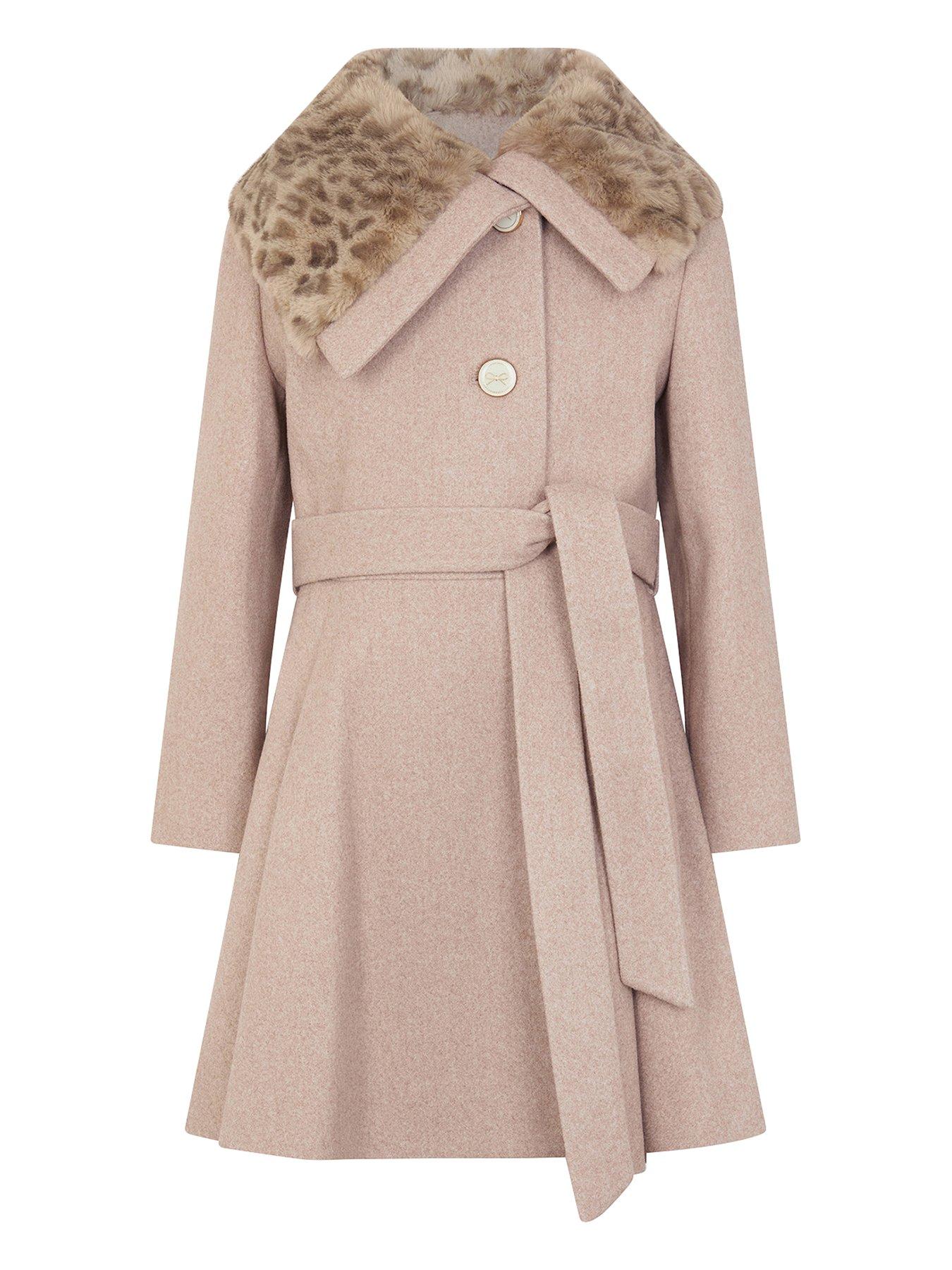 Image 2 of 4 of Monsoon Girls Leopard Coat - Beige