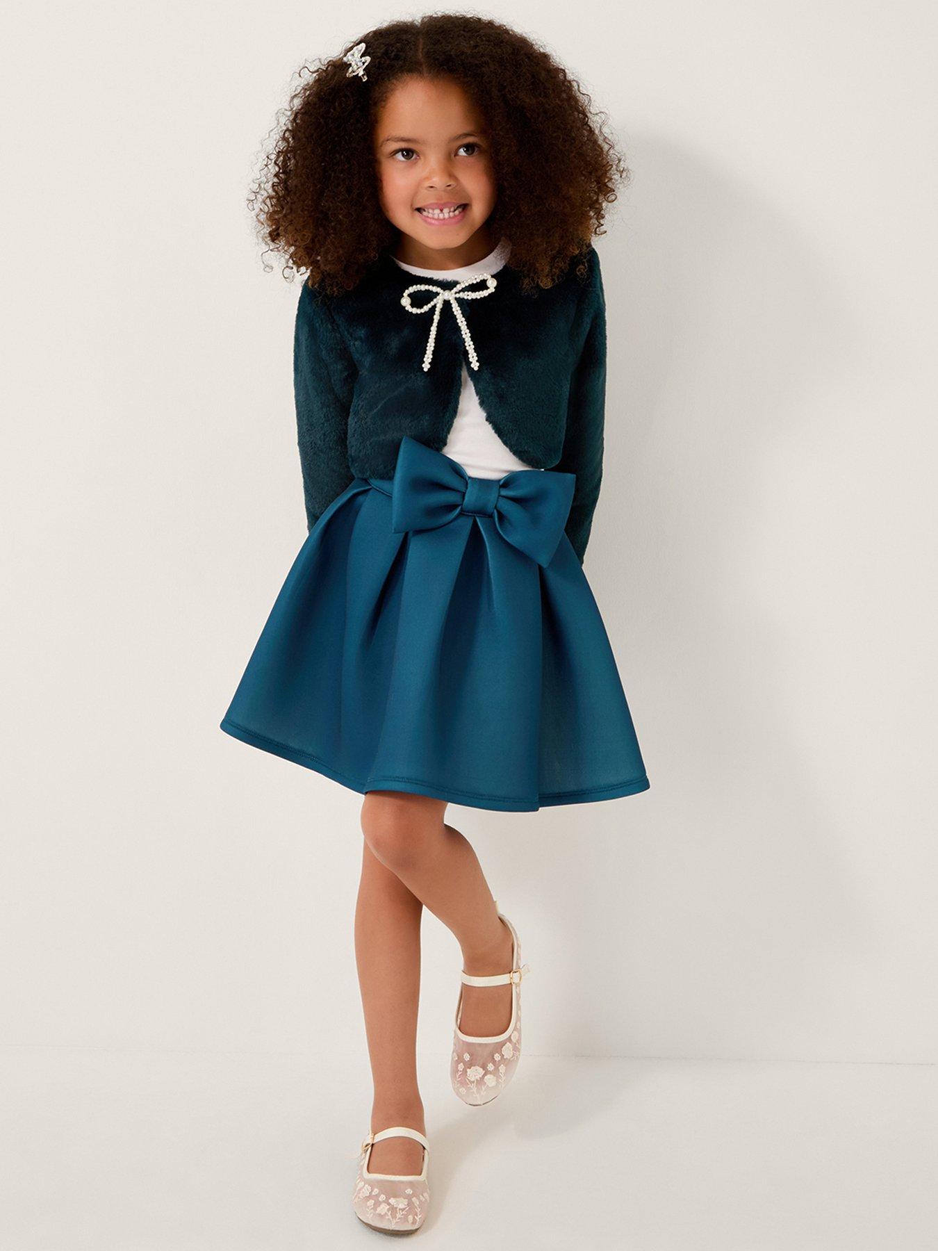 monsoon-girls-scuba-bow-skirt-green