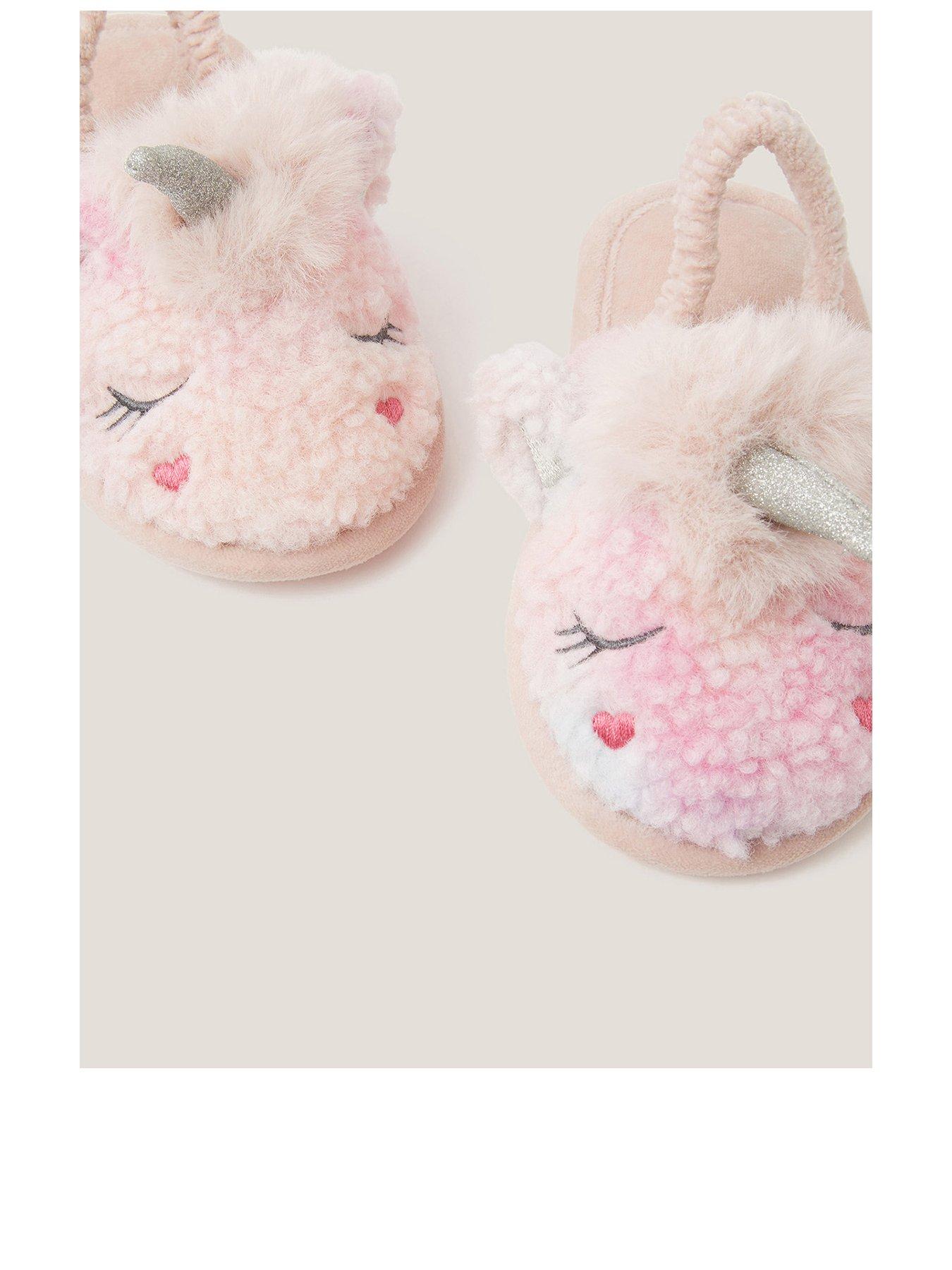 Image 3 of 3 of Monsoon Girls Unicorn Marble Slider Slippers - Multi