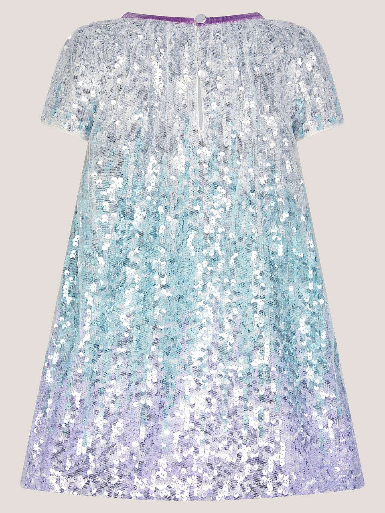 Image 3 of 4 of Monsoon Baby Girls Mermaid Ombre Sequin Dress - Multi