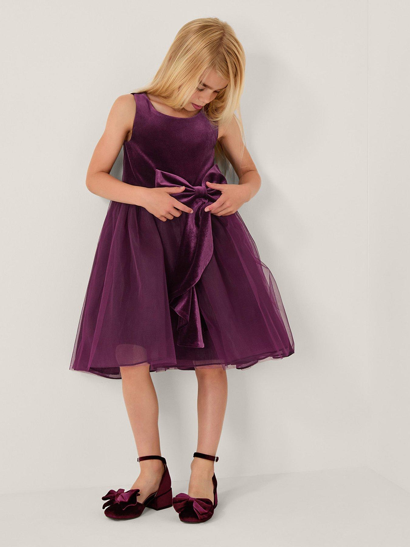 monsoon-girls-velvet-waterfall-bow-dress-purple