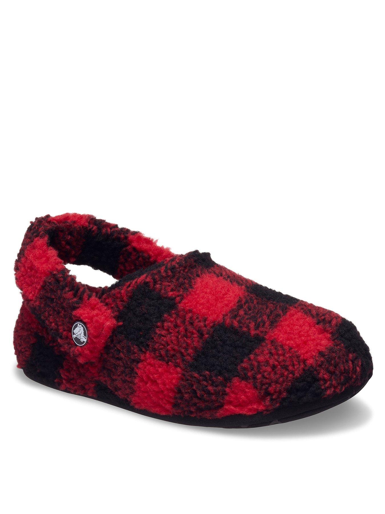 Image 2 of 6 of Crocs Classic Buff Check Cozzzy Slipper T - Red