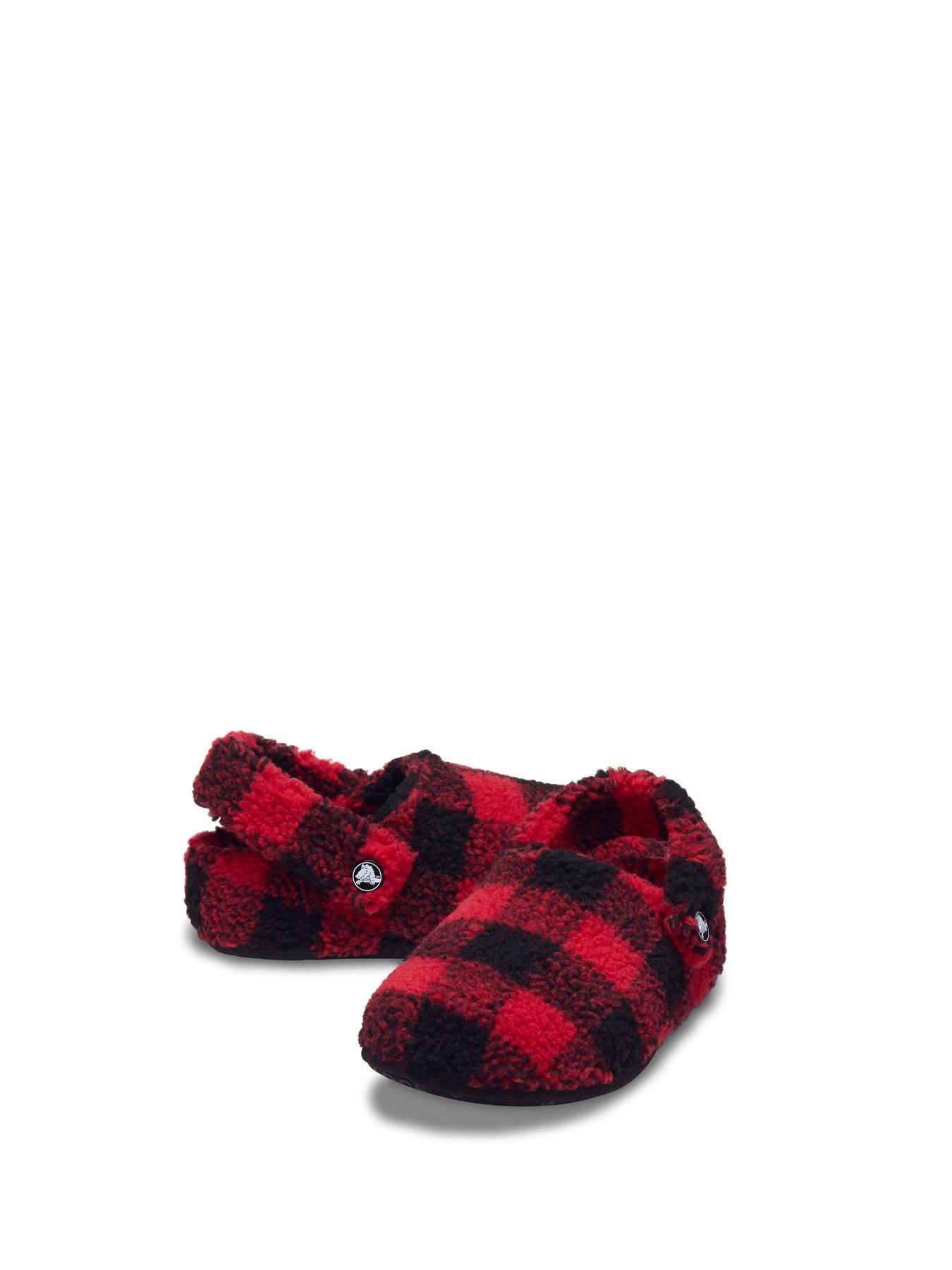 Image 6 of 6 of Crocs Classic Buff Check Cozzzy Slipper T - Red