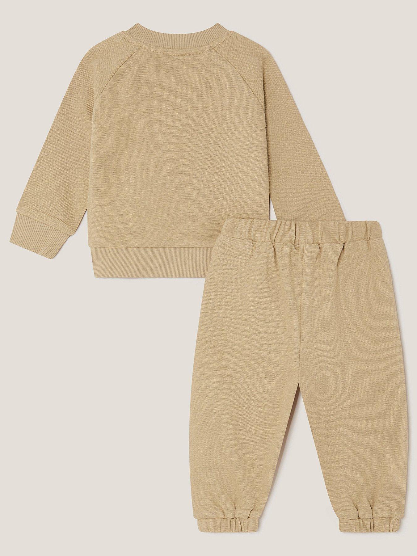  image of monsoon-baby-boys-benny-bear-sweat-set-brown