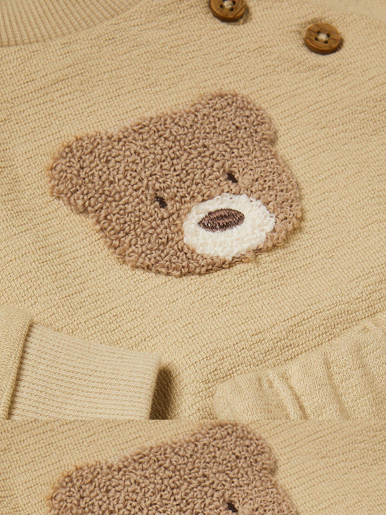  image of monsoon-baby-boys-benny-bear-sweat-set-brown