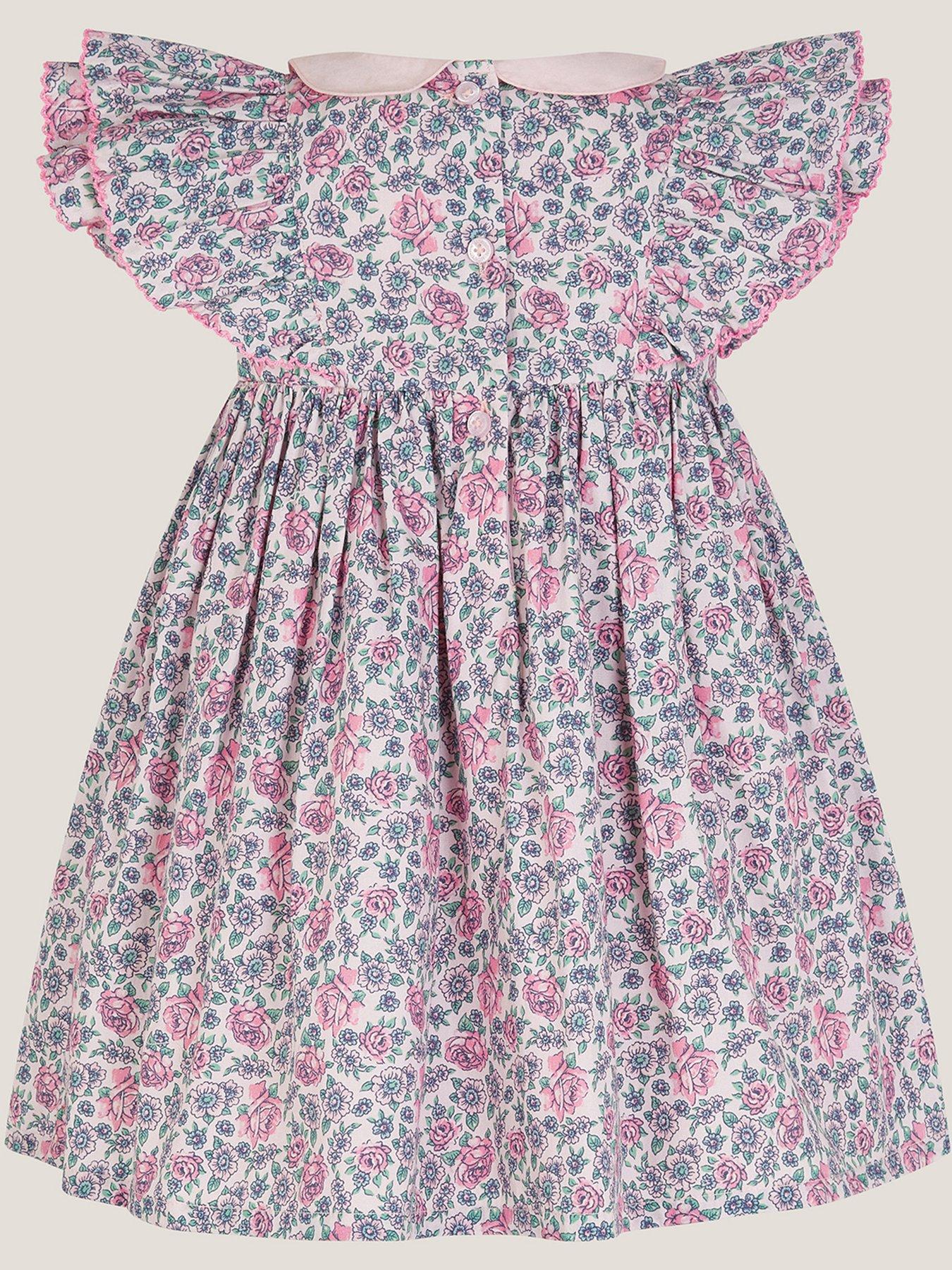 Image 2 of 3 of Monsoon Baby Girls Savannah Dress And Headband - Pink