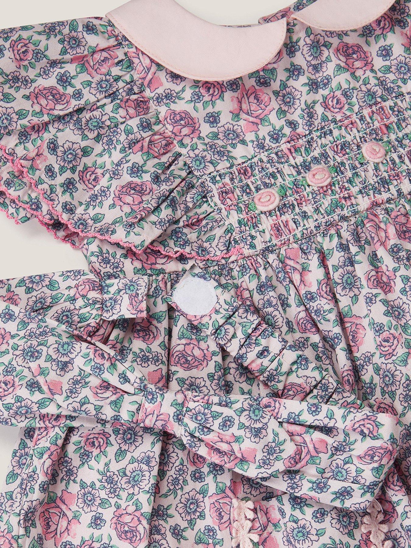 Image 3 of 3 of Monsoon Baby Girls Savannah Dress And Headband - Pink