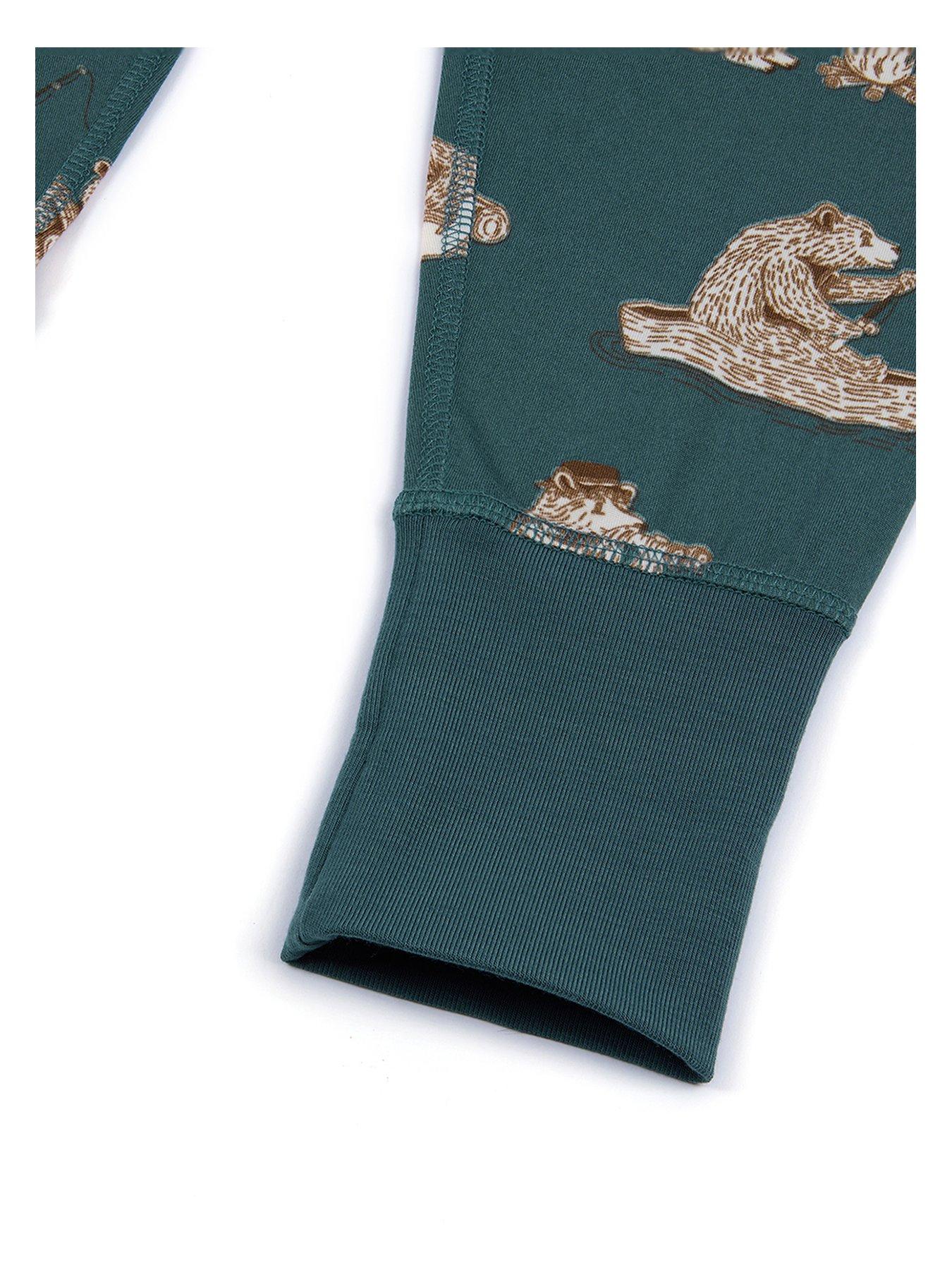 Image 3 of 3 of CHELSEA PEERS Unisex Kids Adventure Bear Print Pyjamas - Blue