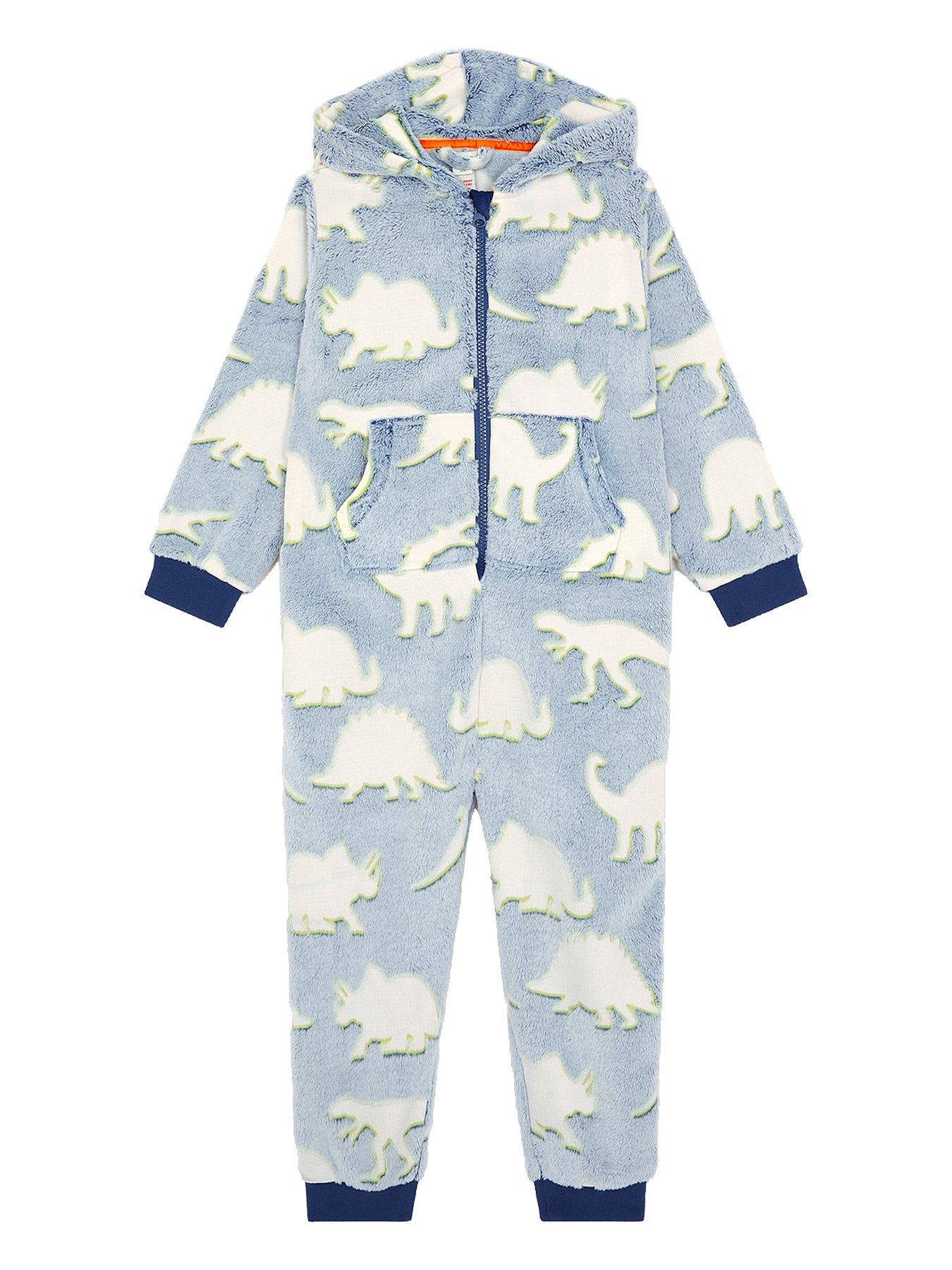 undefined Boys Glow In The Dark Dino All In One - Navy