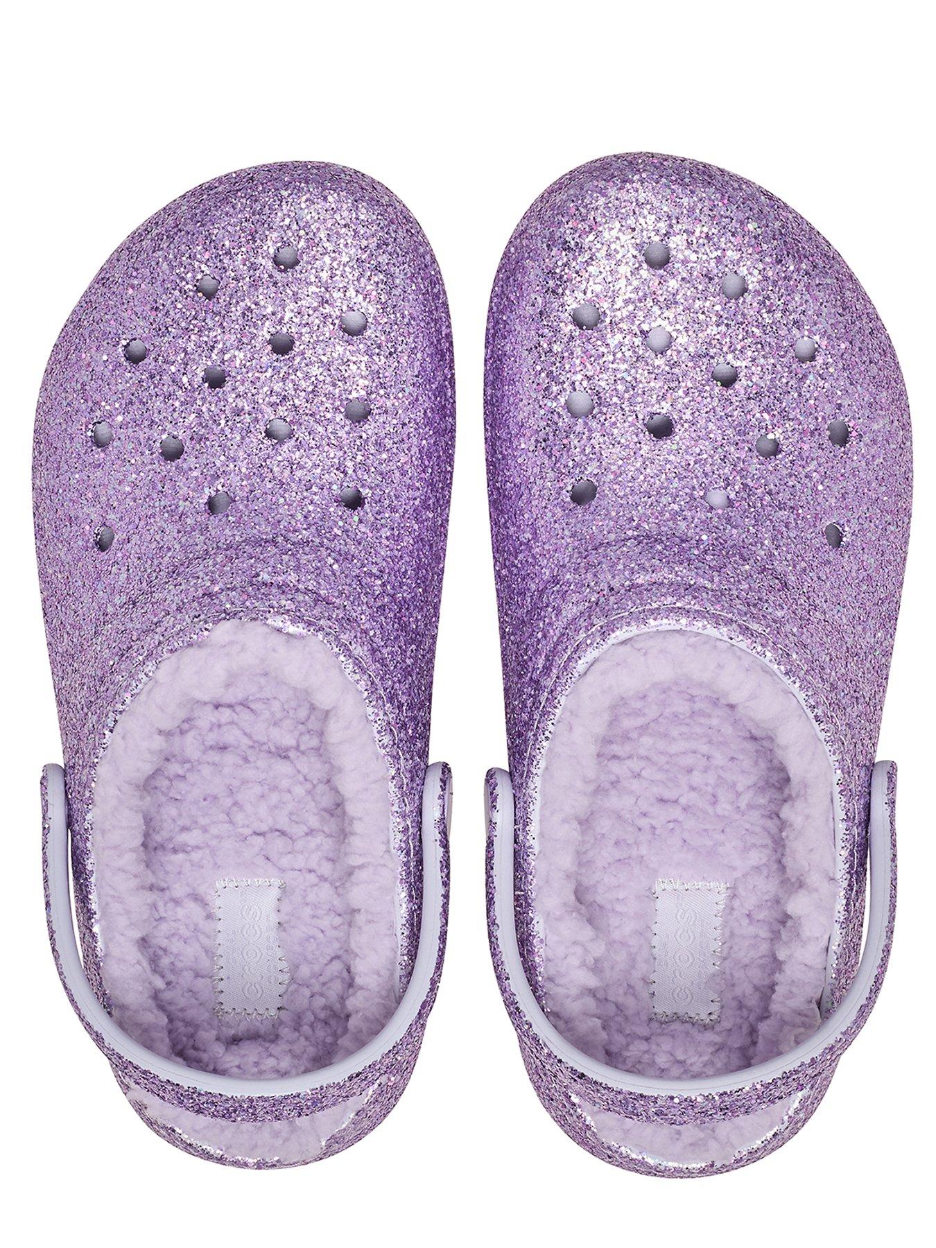 Image 4 of 6 of Crocs Classic Lined Chunky Glitter Cgk - Purple