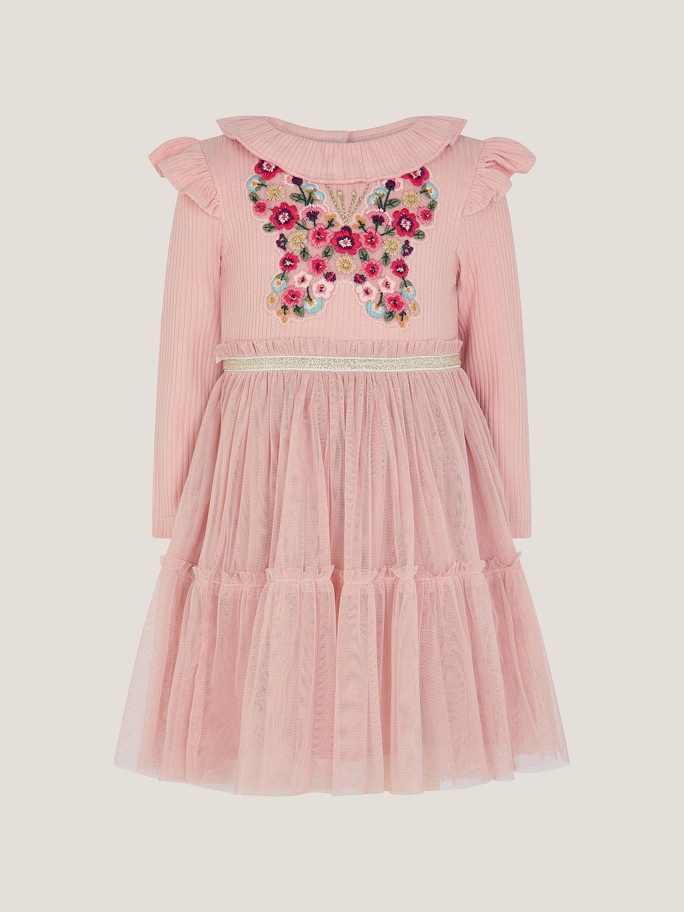 undefined Baby Girls Butterfly Disco Dress - Pink