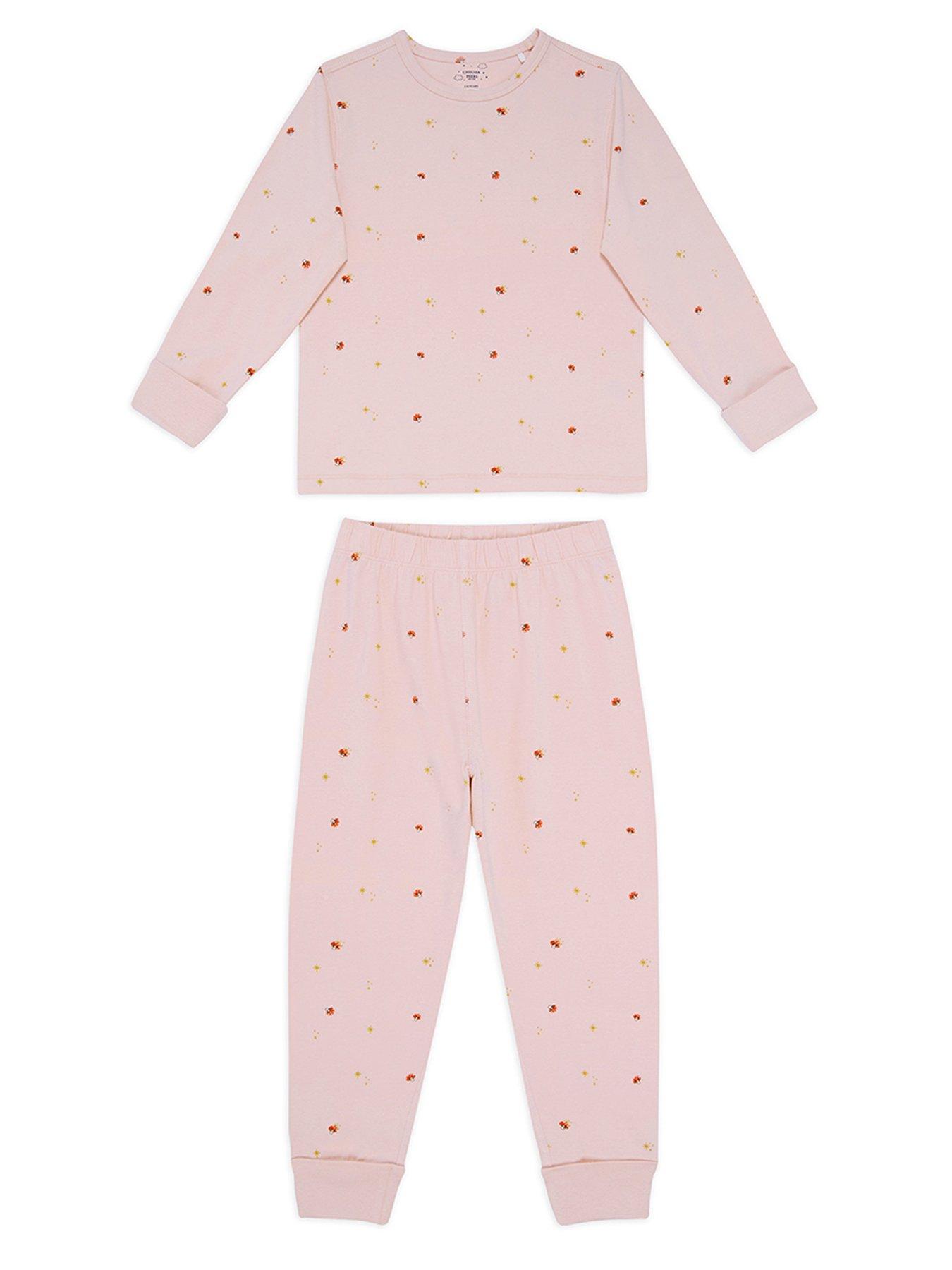 CHELSEA PEERS Unisex Kids Mini Mushroom And Star Print Pyjamas - Pink