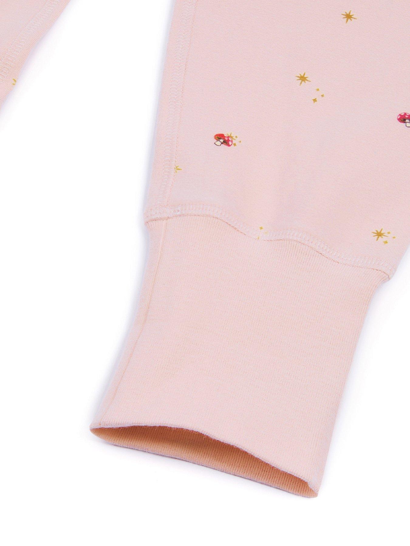 Image 3 of 3 of CHELSEA PEERS Unisex Kids Mini Mushroom And Star Print Pyjamas - Pink