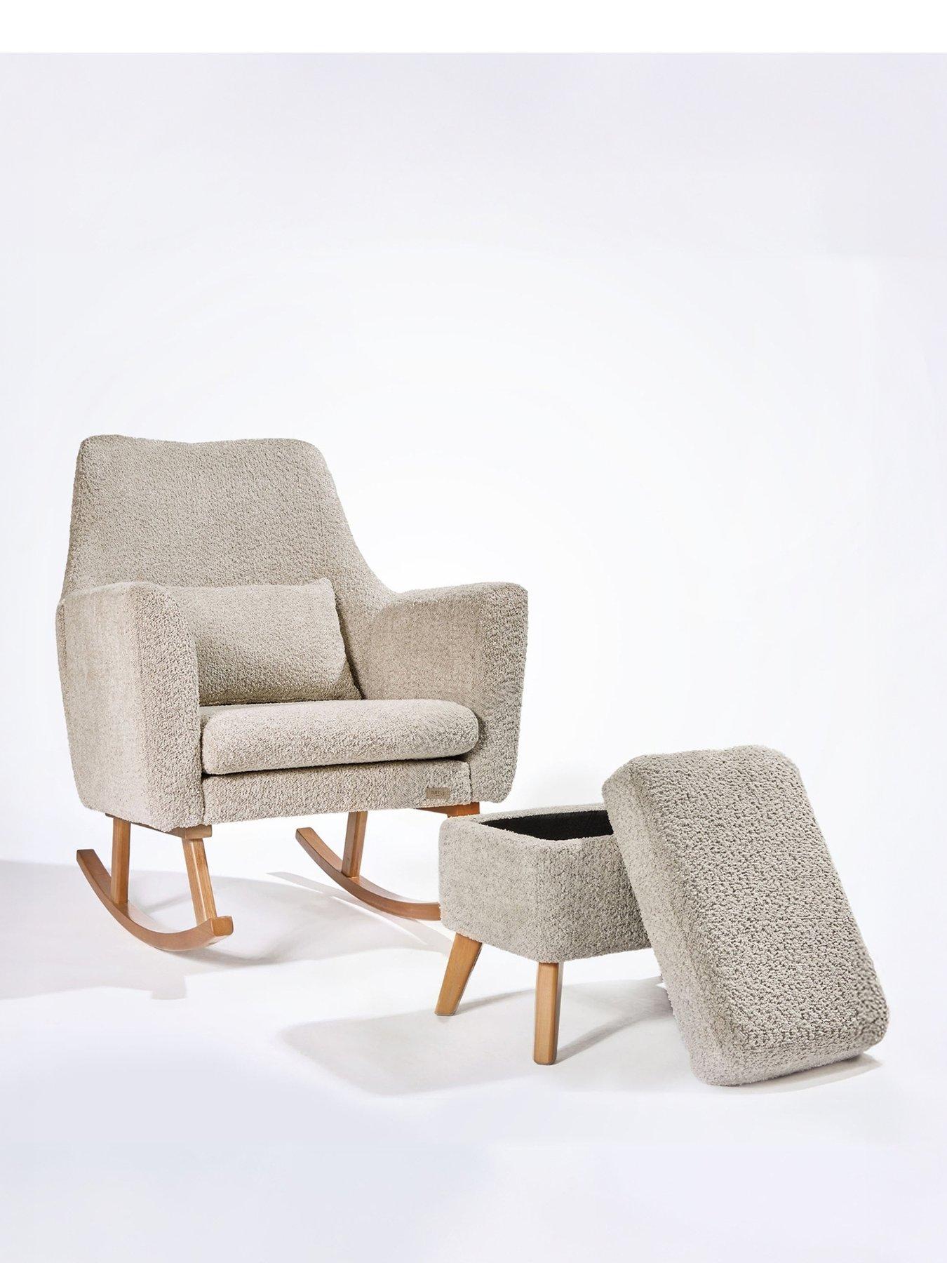 Image 2 of 7 of Tutti Bambini Oscar Luxe Rocking Chair & Footstool - Teddy Mushroom