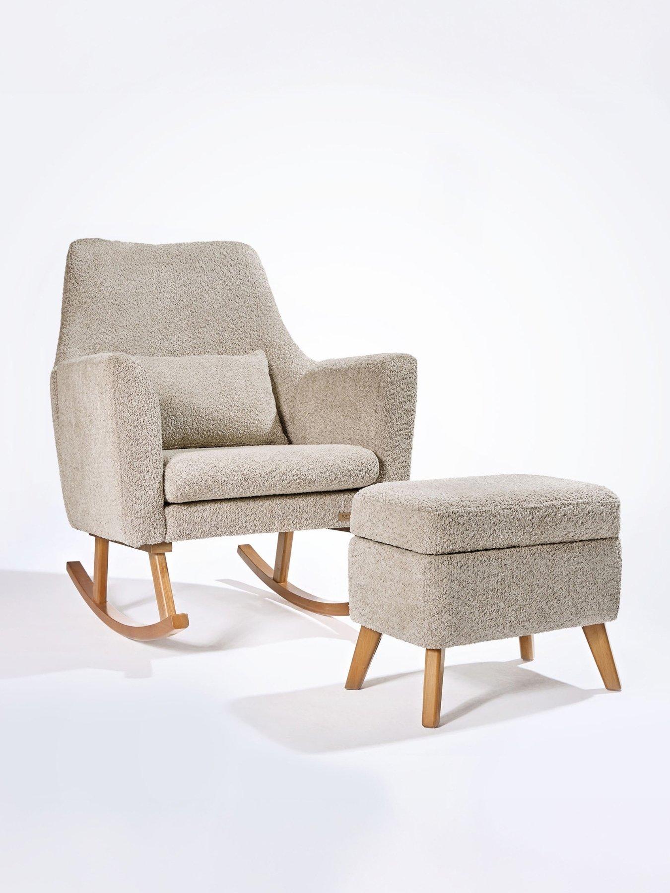 Image 3 of 7 of Tutti Bambini Oscar Luxe Rocking Chair & Footstool - Teddy Mushroom
