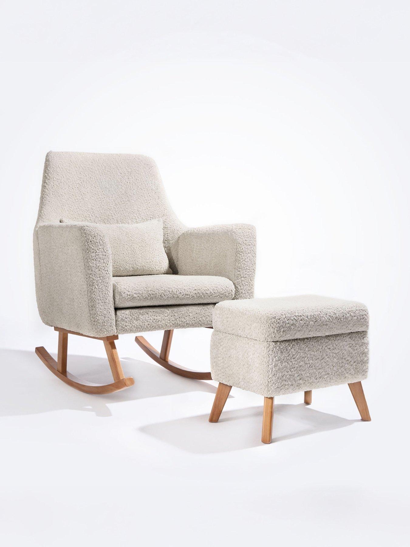 Image 3 of 7 of Tutti Bambini Oscar Luxe Rocking Chair & Footstool - Teddy Sage