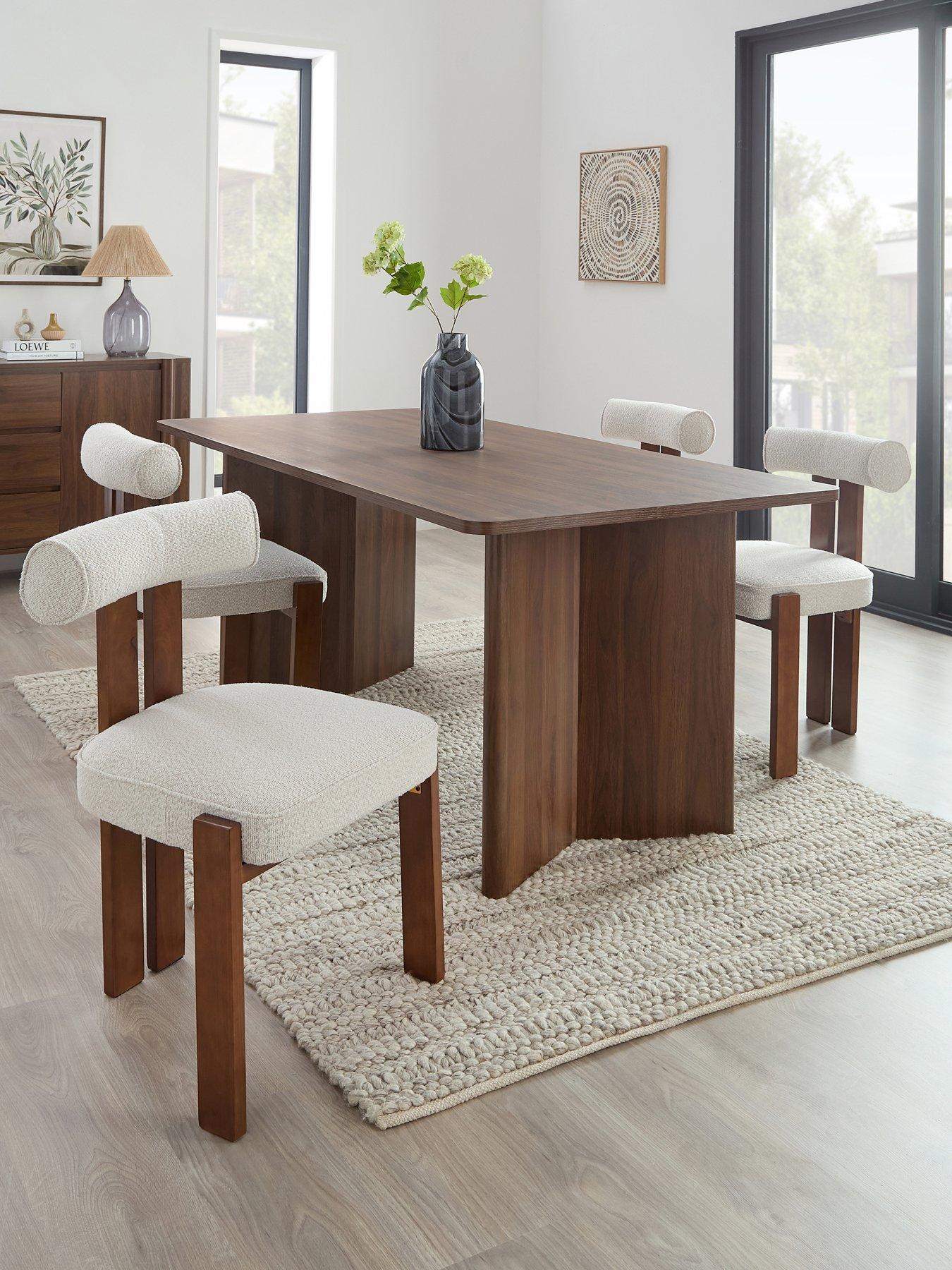 Image 1 of 6 of The Very Collection Amber 180&nbsp;cm Dining Table &amp; 4 Dining Chairs - FSC&reg; Certified