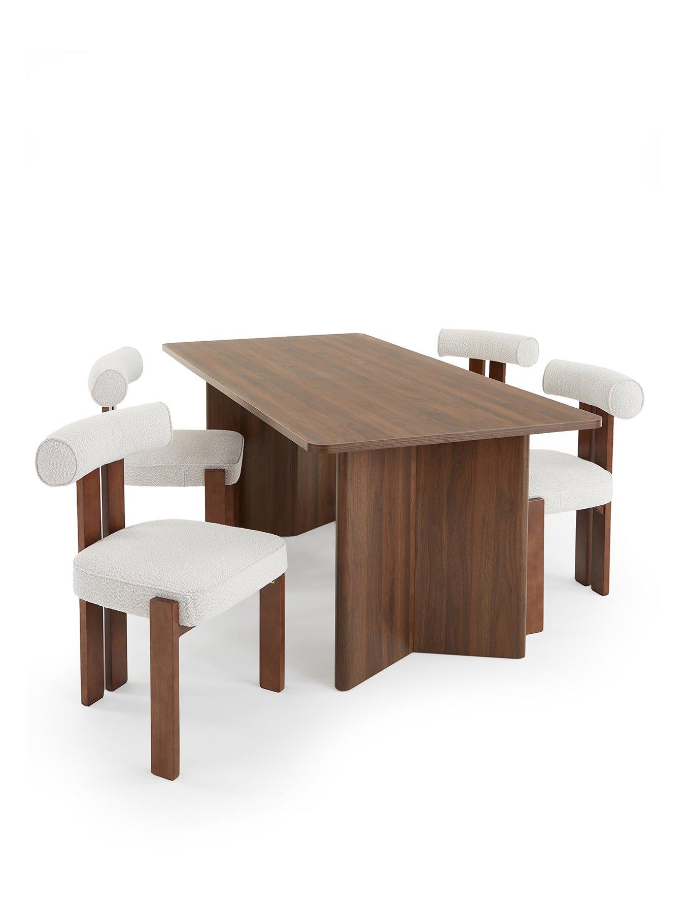  image of very-home-amber-180cm-dining-table-amp-4-dining-chairs-fscreg-certified