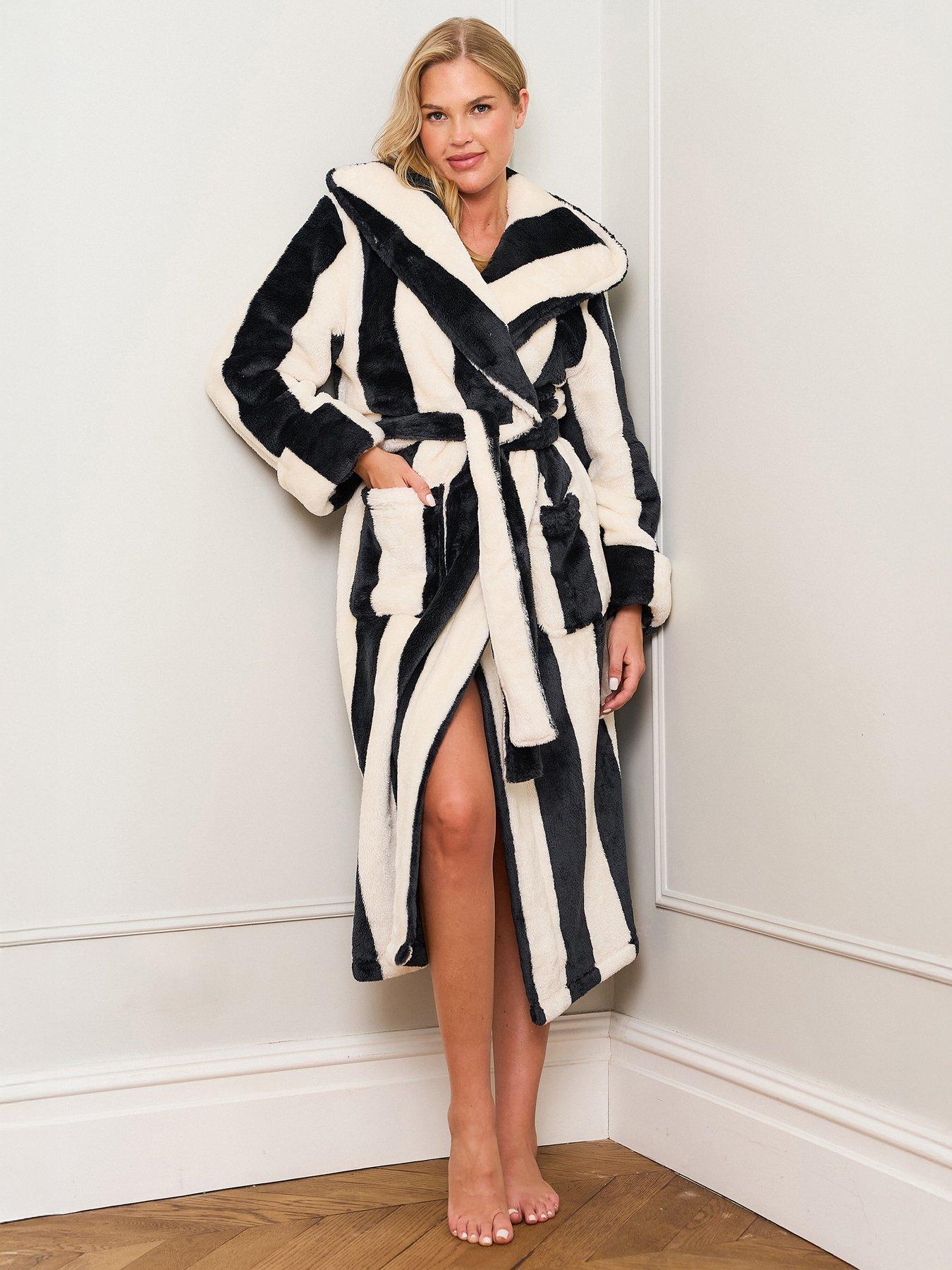 Jim Jam The Label Two Tone Robe - Black