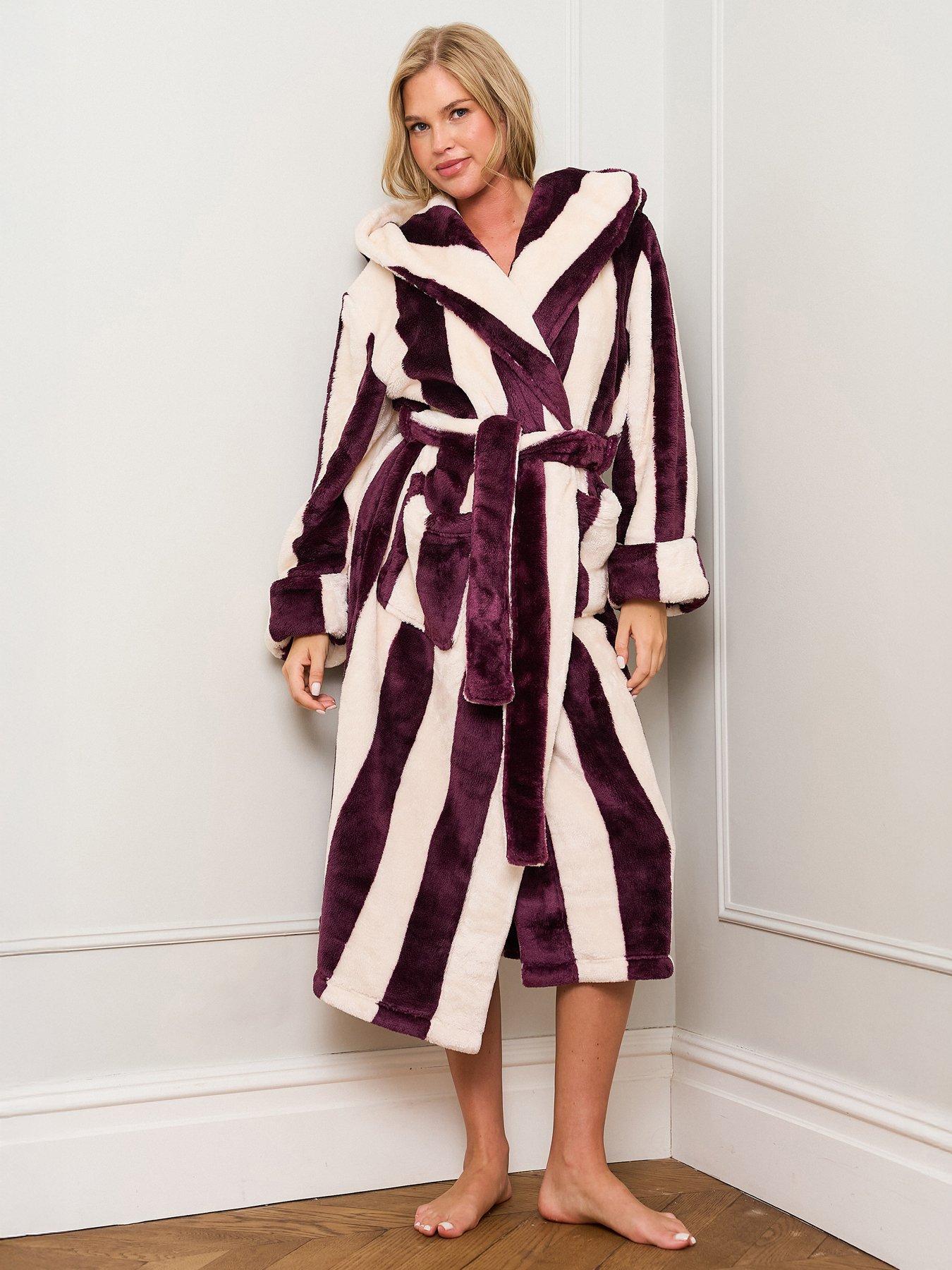  image of jim-jam-the-label-two-tone-robe-burgundy