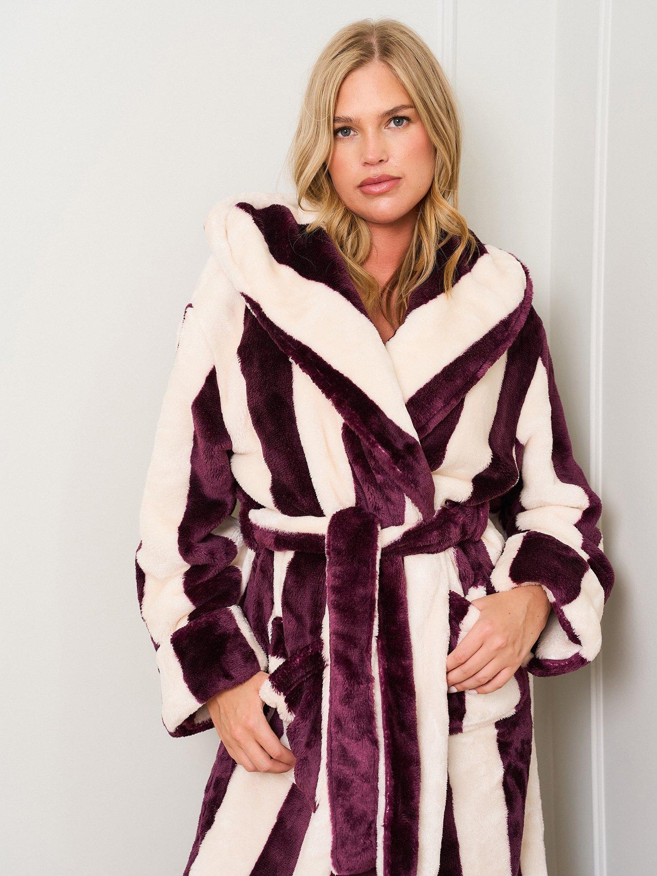  image of jim-jam-the-label-two-tone-robe-burgundy