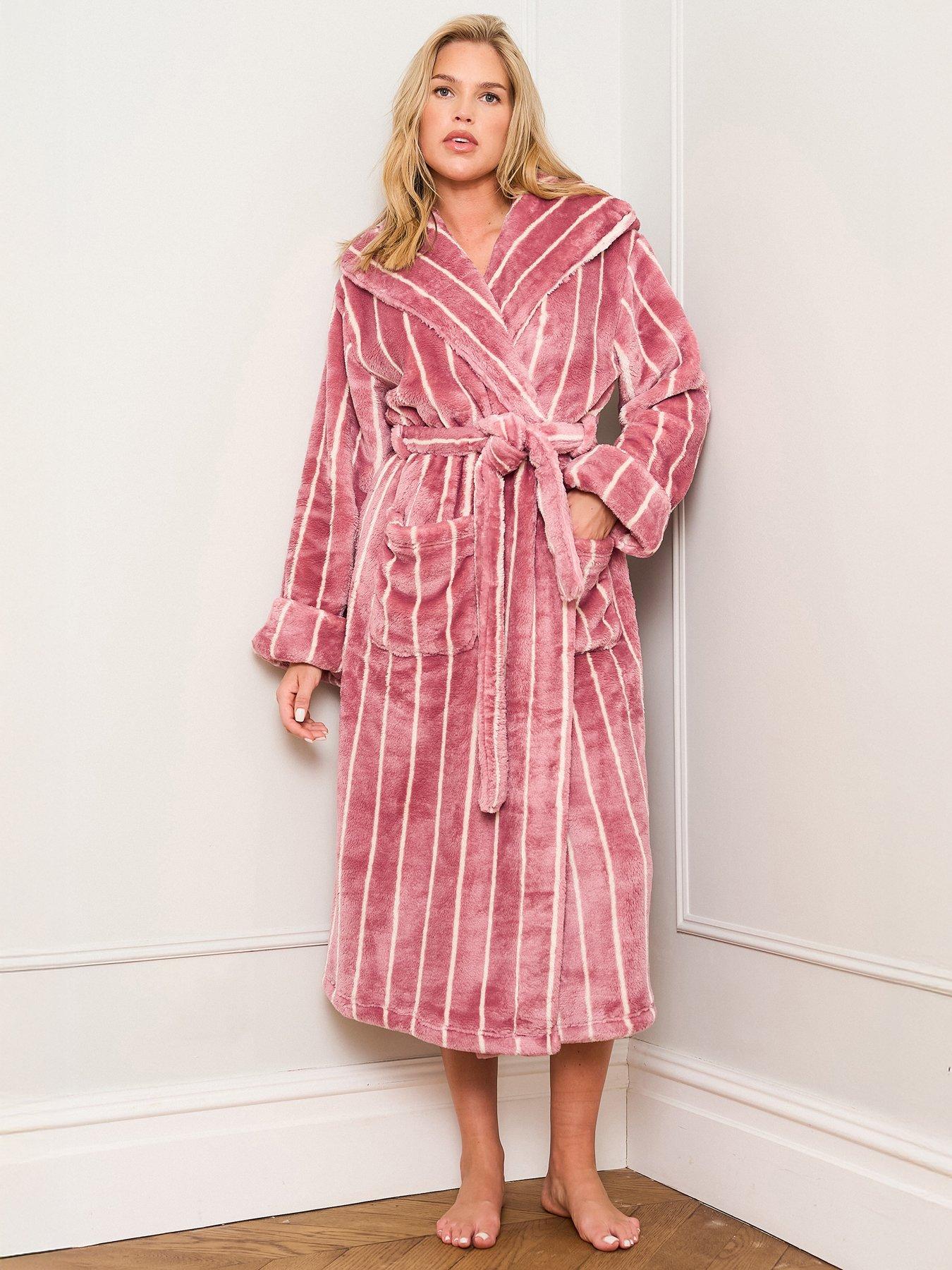 Jim Jam The Label Lilas Stripe Dressing Gown - Lilas