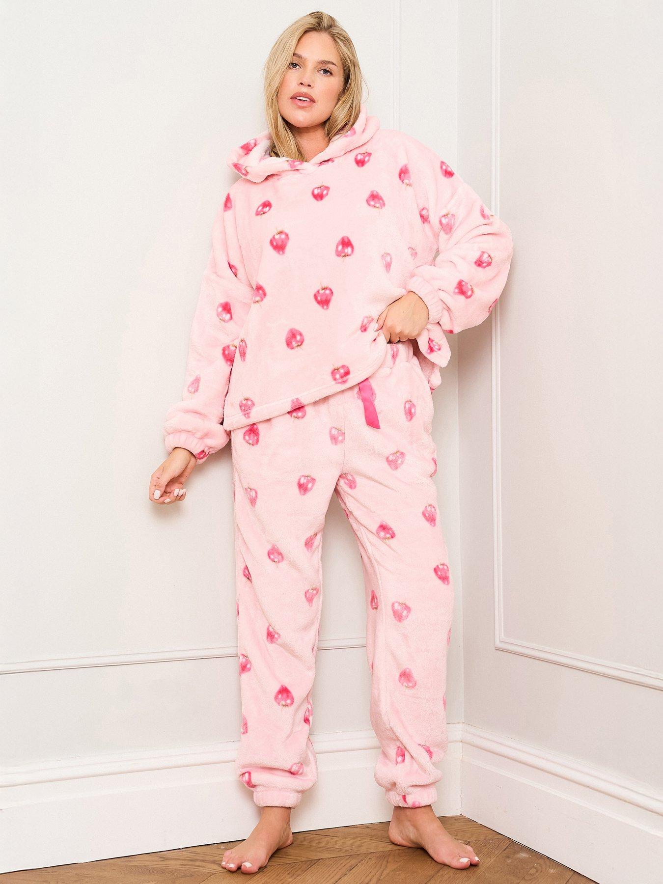 Image 3 of 5 of Jim Jam The Label Jim Jam The Label Strawberry Print Twosie - Pink