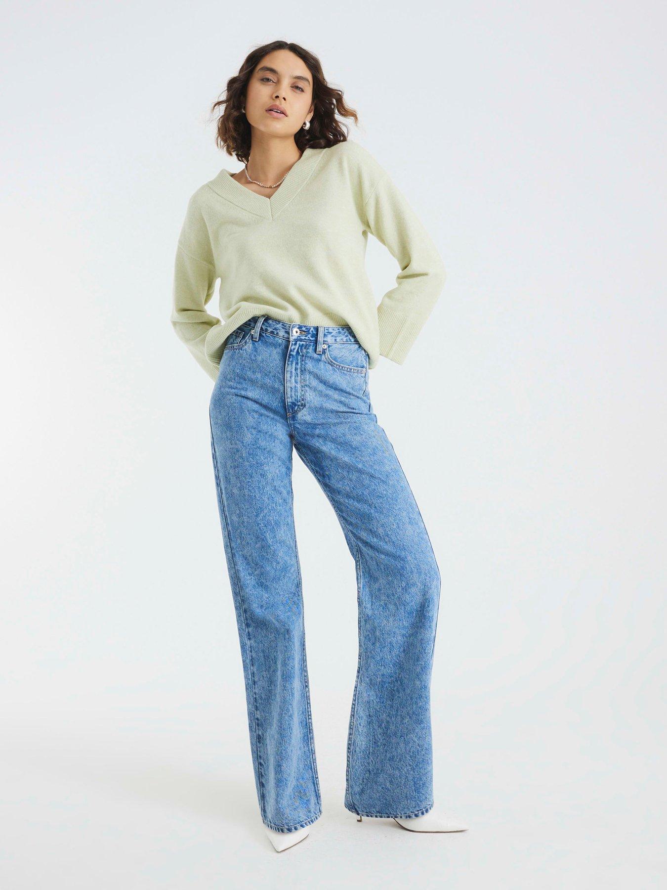Image 3 of 5 of River Island V Neck Jumper - Green