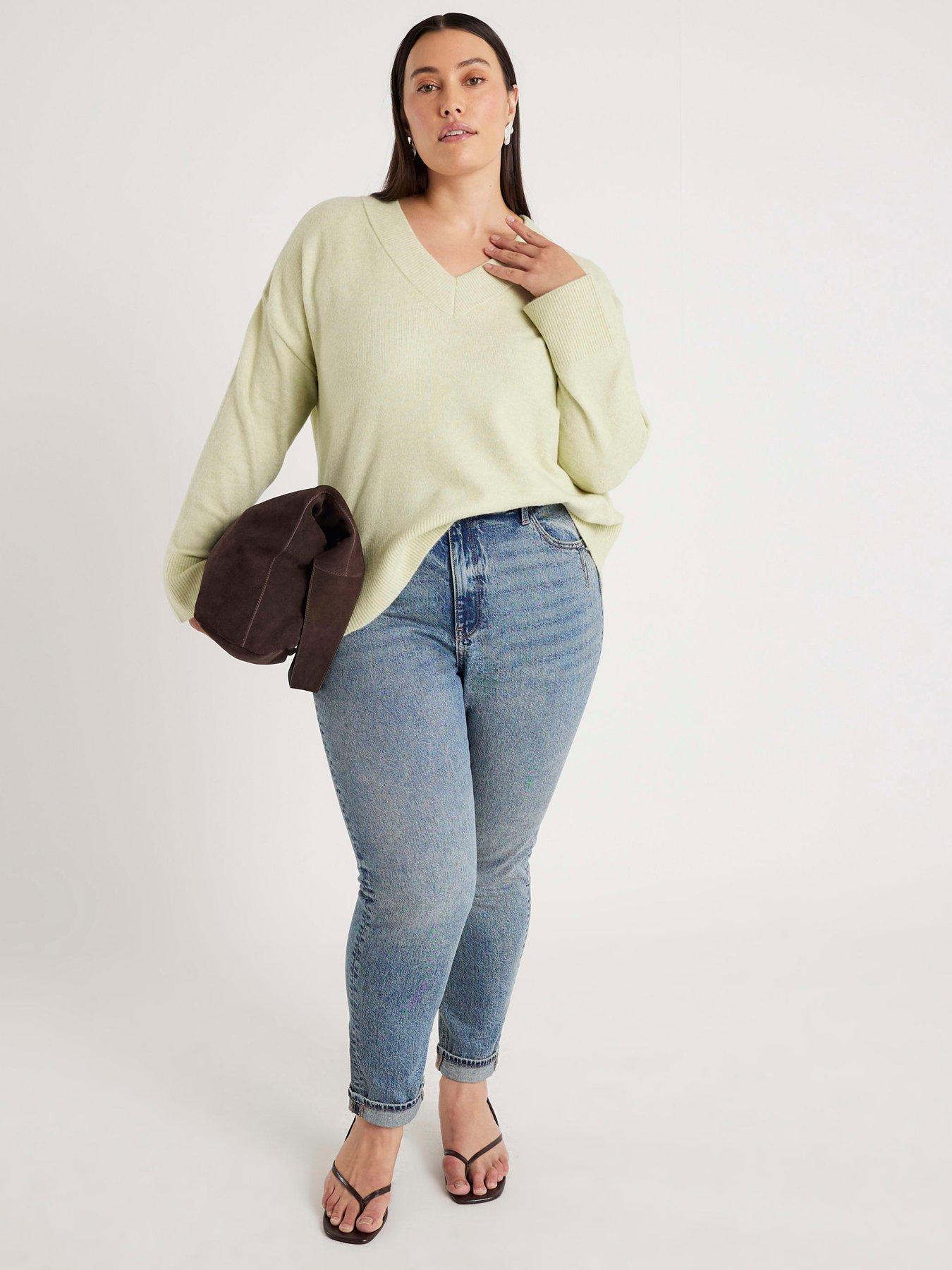 Image 5 of 5 of River Island V Neck Jumper - Green