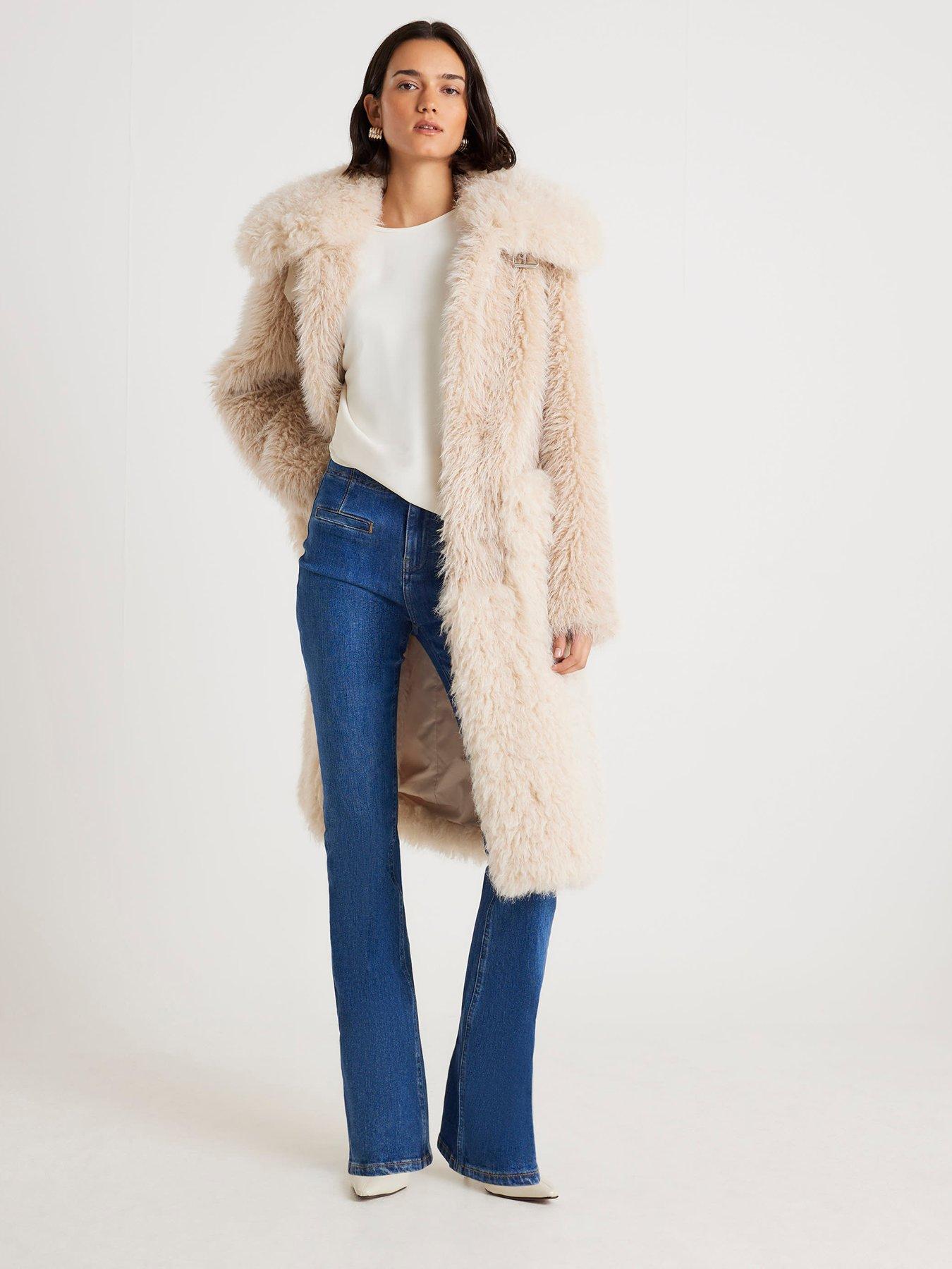 Image 3 of 4 of River Island Long Sleeve Batwing T-Shirt - Cream