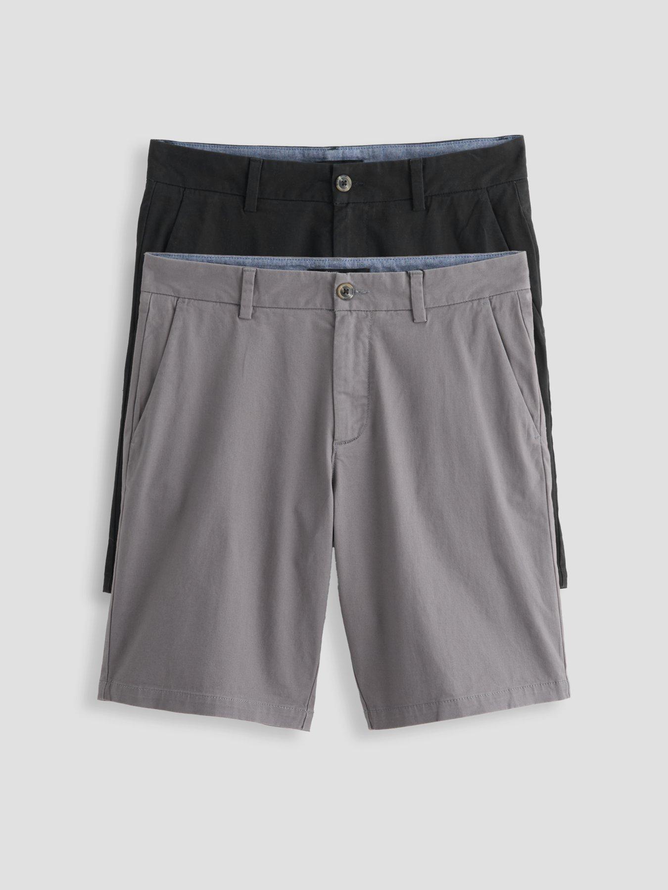 The Very Collection 2 Pack Cotton Rich Chino Shorts - Charcoal/Black