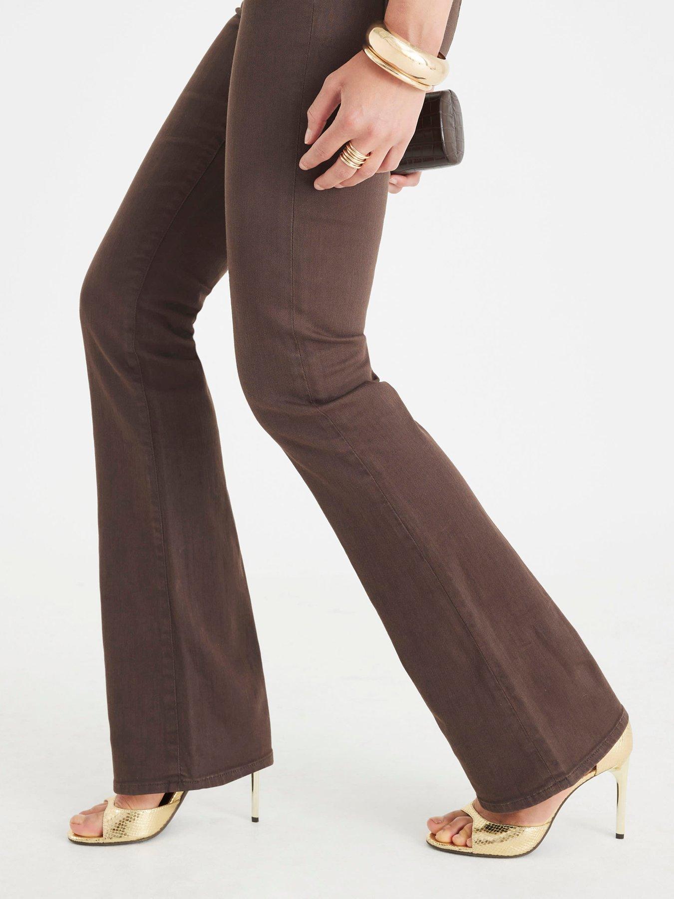 Image 3 of 4 of River Island Mid Rise Bootcut Jeans - Brown