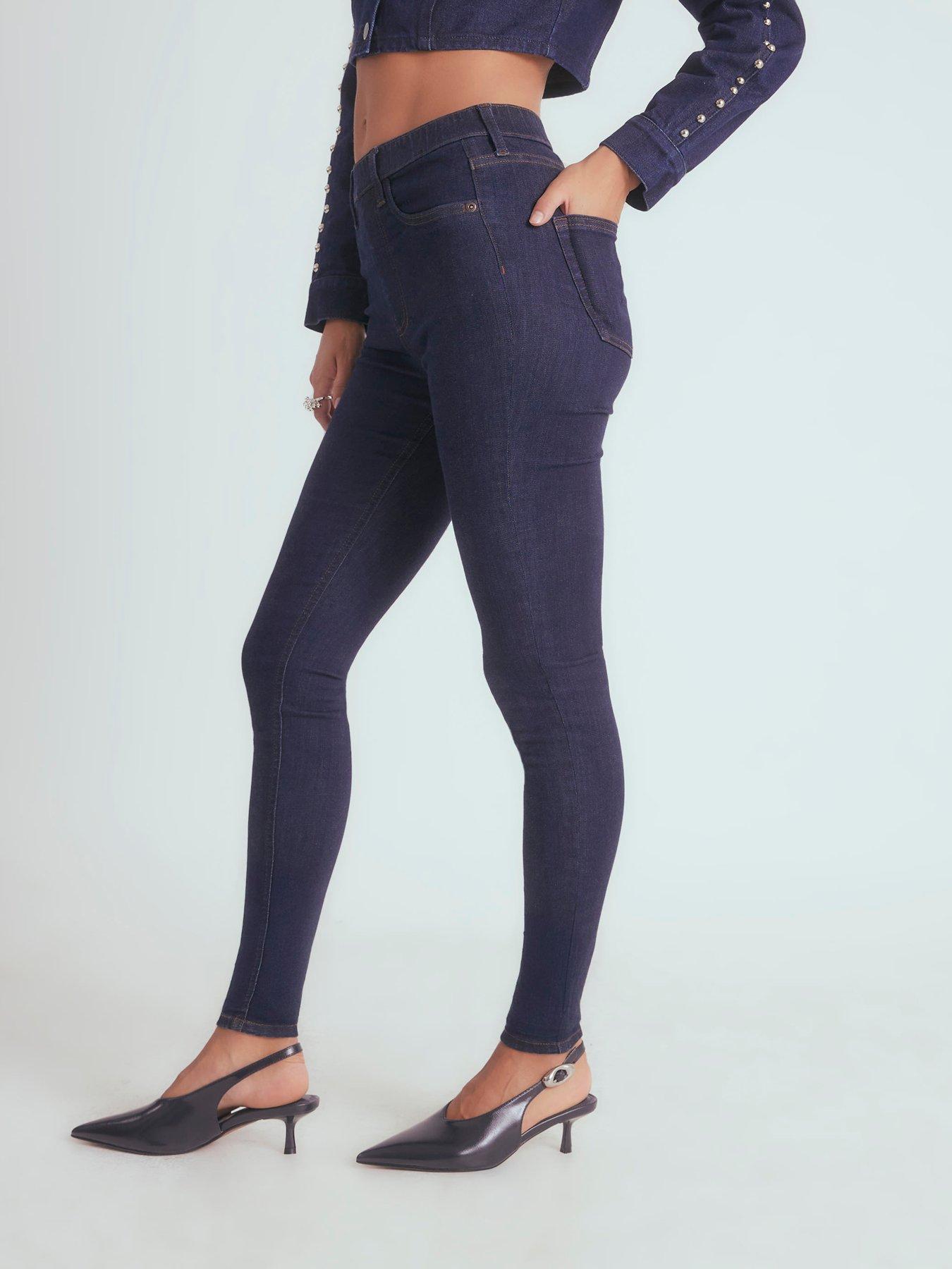  image of river-island-pull-on-skinny-sculpt-celeste-jeans-blue