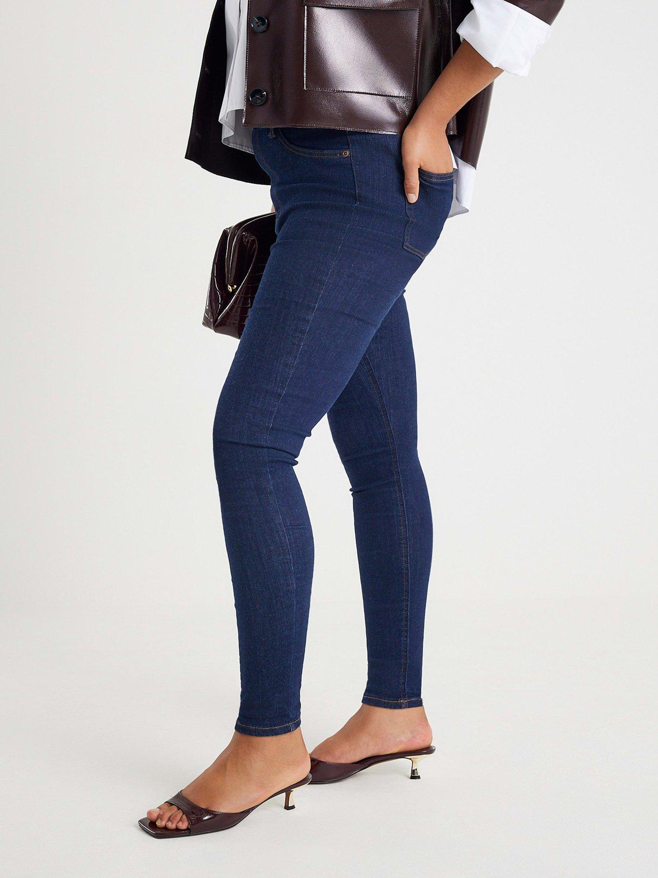  image of river-island-pull-on-skinny-sculpt-celeste-jeans-blue